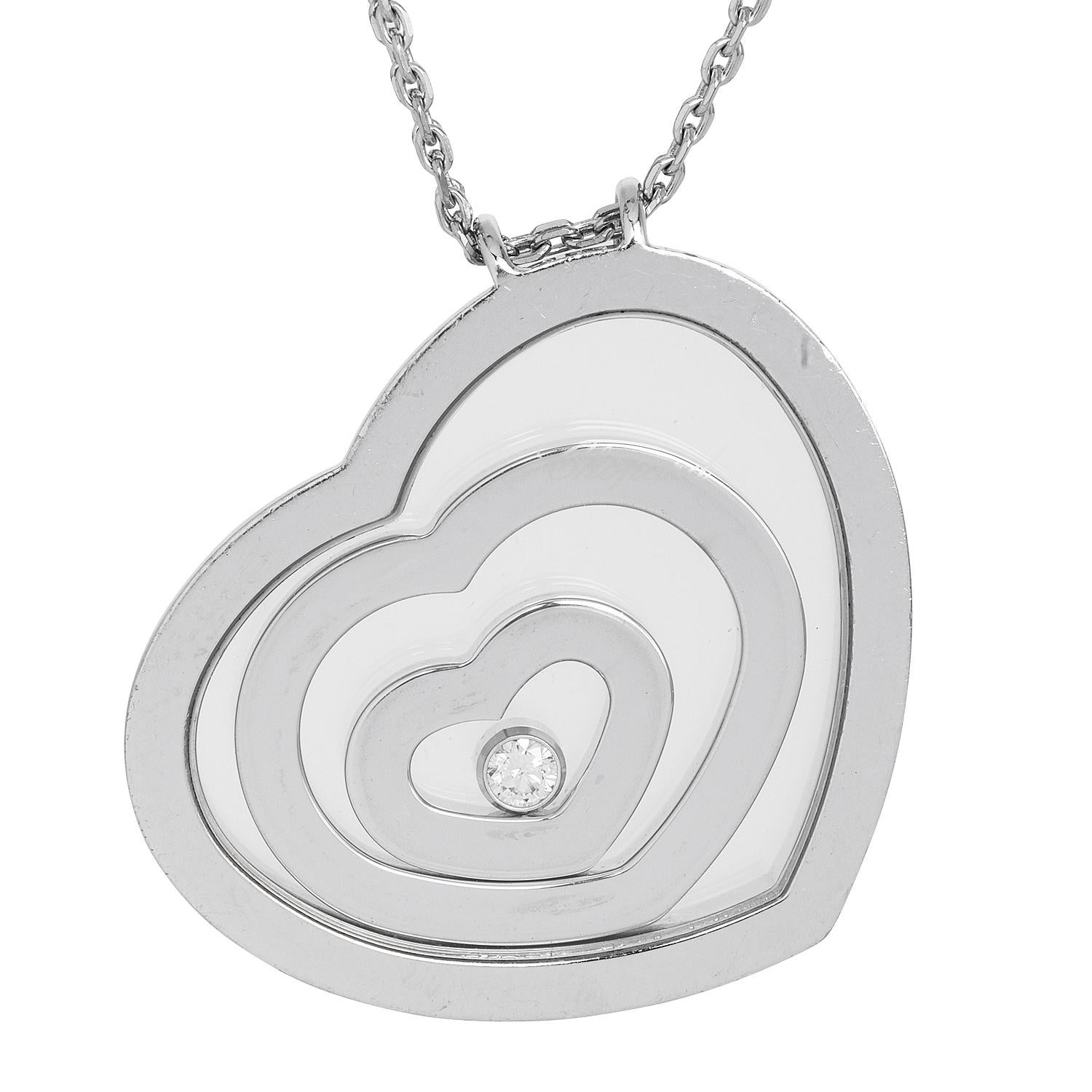 chopard heart necklace happy diamonds