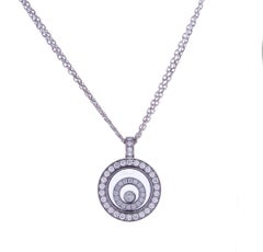 Chopard Happy Spirit Diamond Double Circle Pendant Necklace