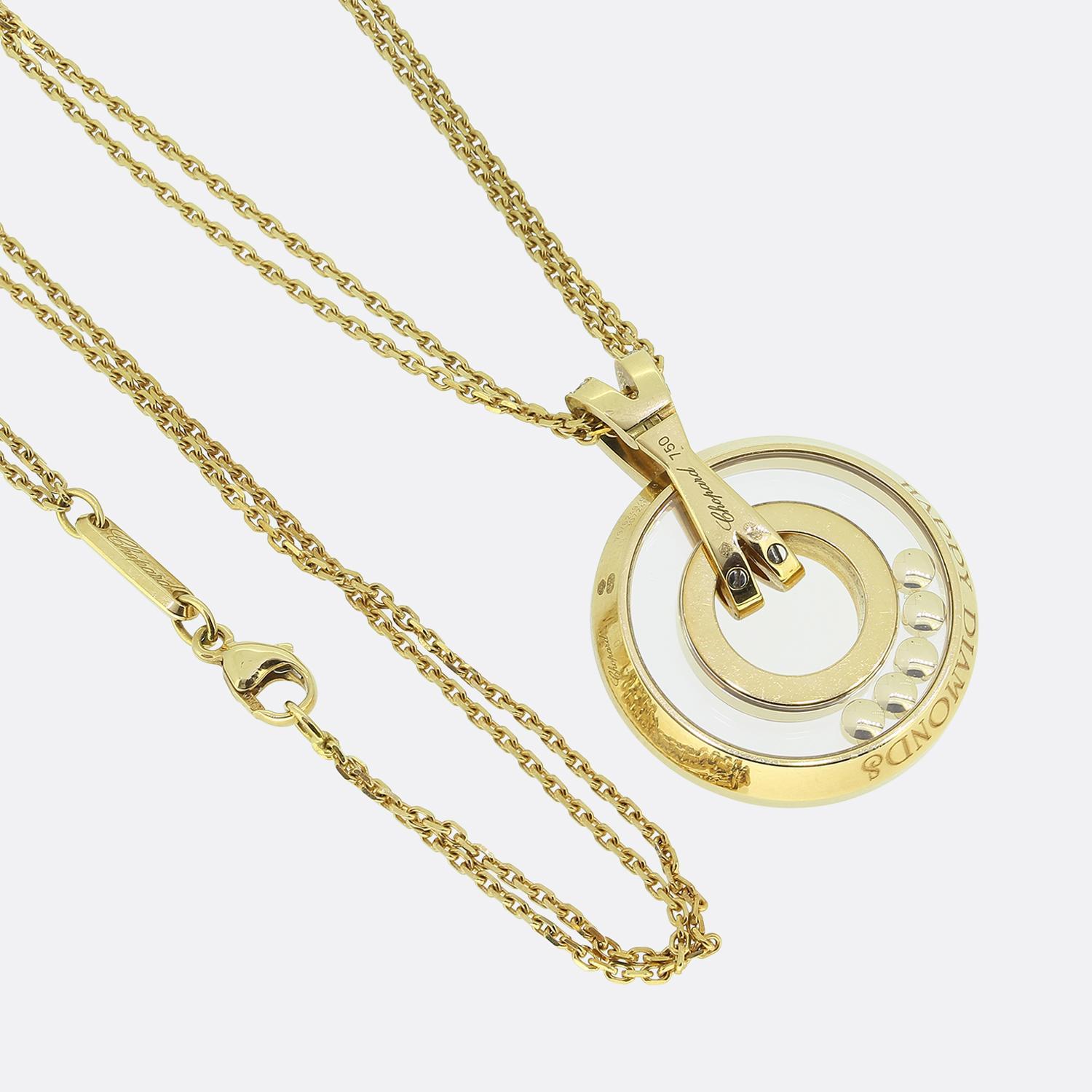 Brilliant Cut Chopard Happy Spirit Diamond Pendant Necklace For Sale
