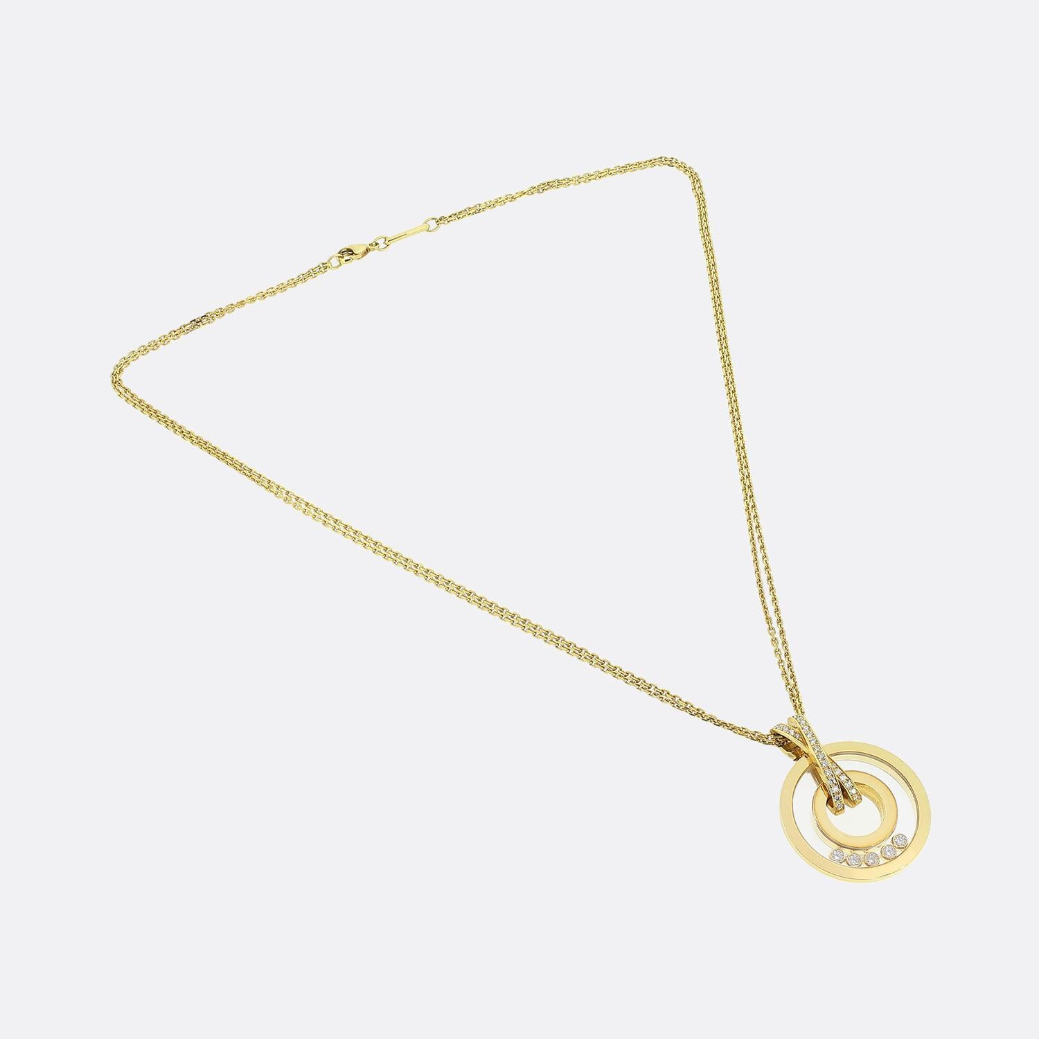 Chopard Happy Spirit Diamond Pendant Necklace In Good Condition For Sale In London, GB