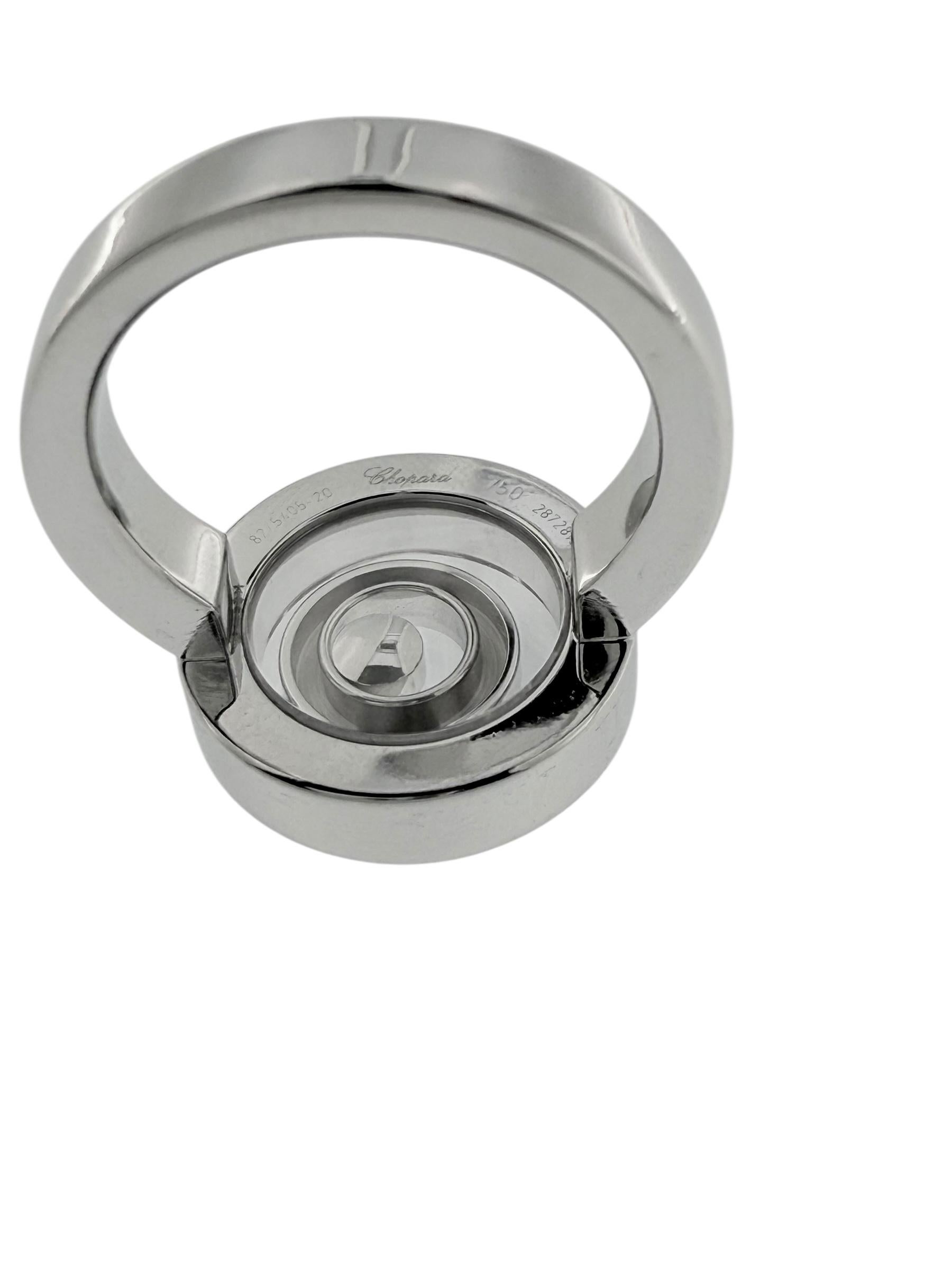 Chopard Bague à diamants Happy Spirit Or blanc 18 carats Unisexe en vente