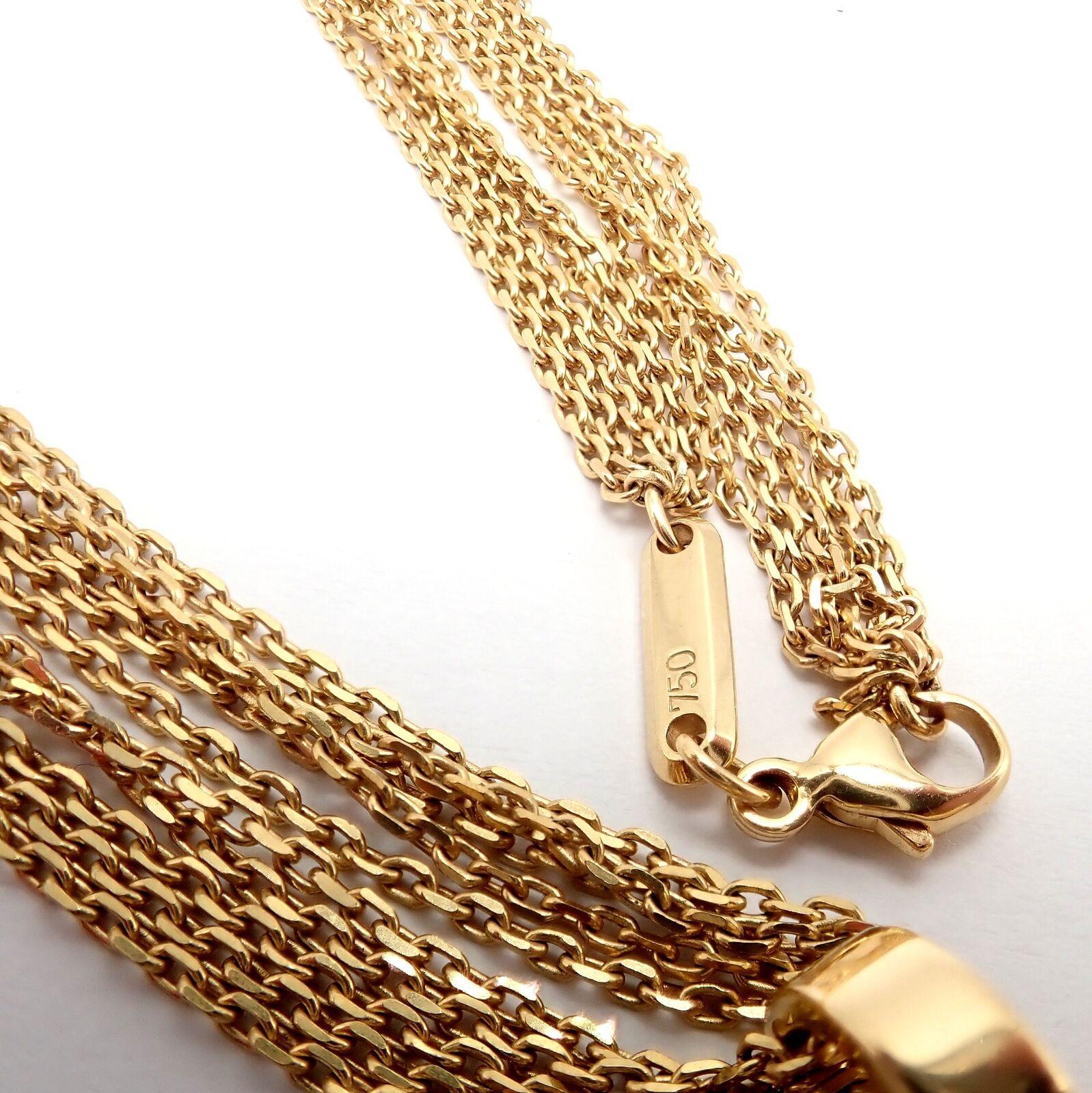 Chopard, collier pendentif Happy Spirit extra large à 5 brins en or jaune et diamants en vente 7