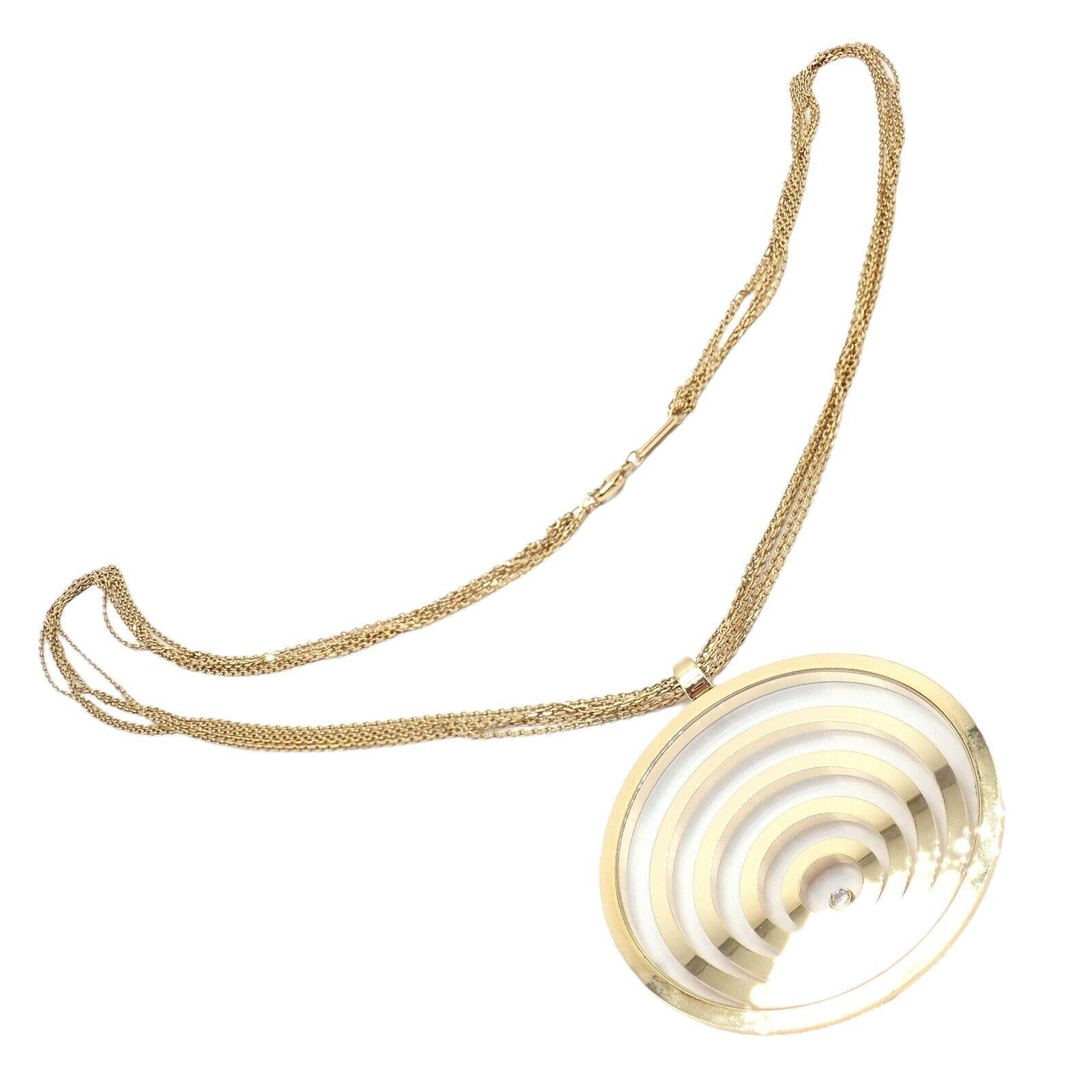 Chopard, collier pendentif Happy Spirit extra large à 5 brins en or jaune et diamants en vente 9