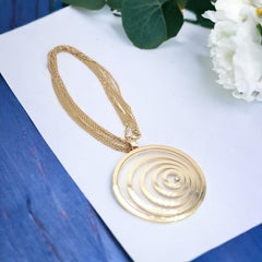 Chopard Happy Spirit Diamond Yellow Gold Extra Large Pendant 5 Strand Necklace