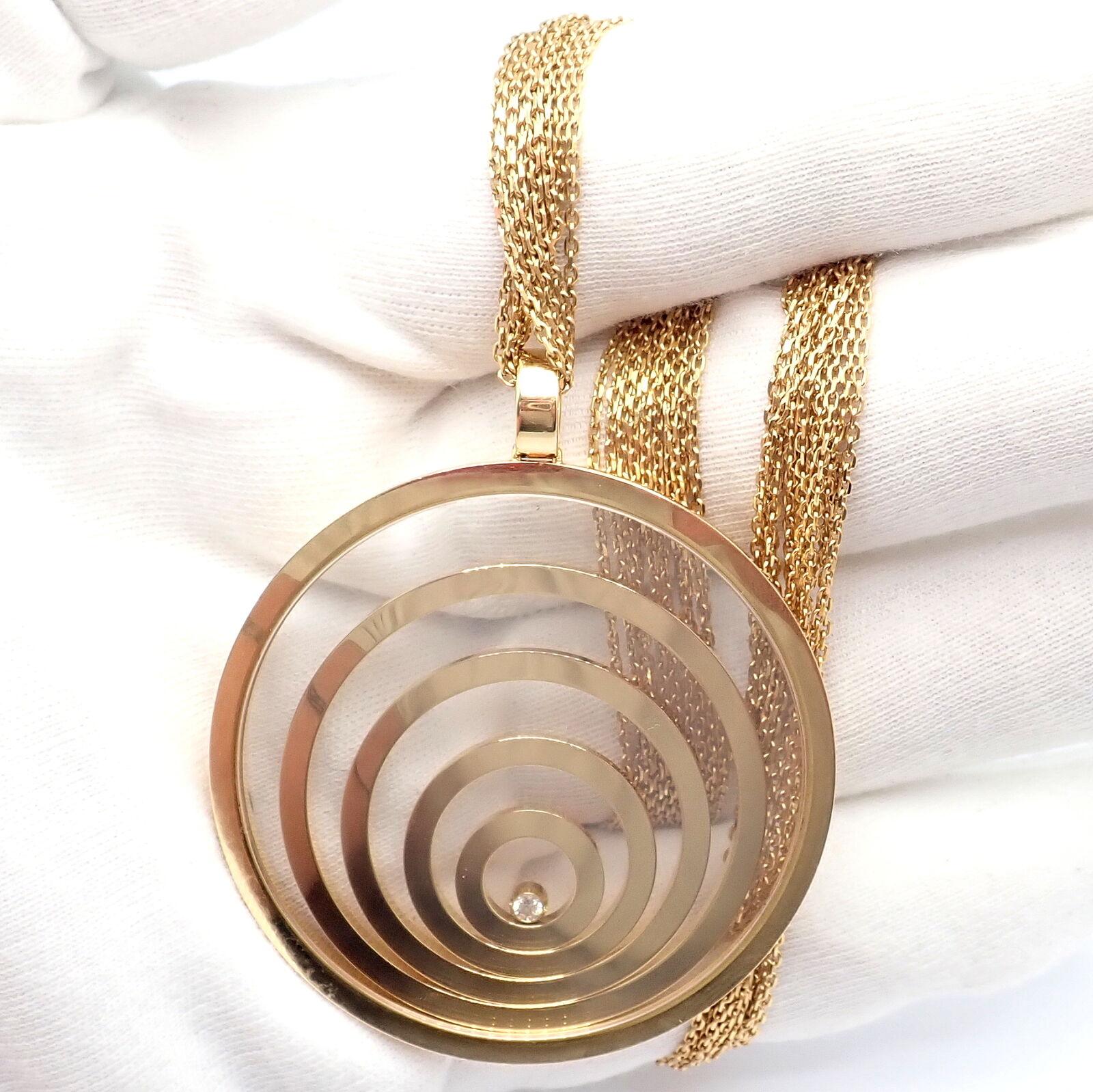 Chopard, collier pendentif Happy Spirit extra large à 5 brins en or jaune et diamants Unisexe en vente
