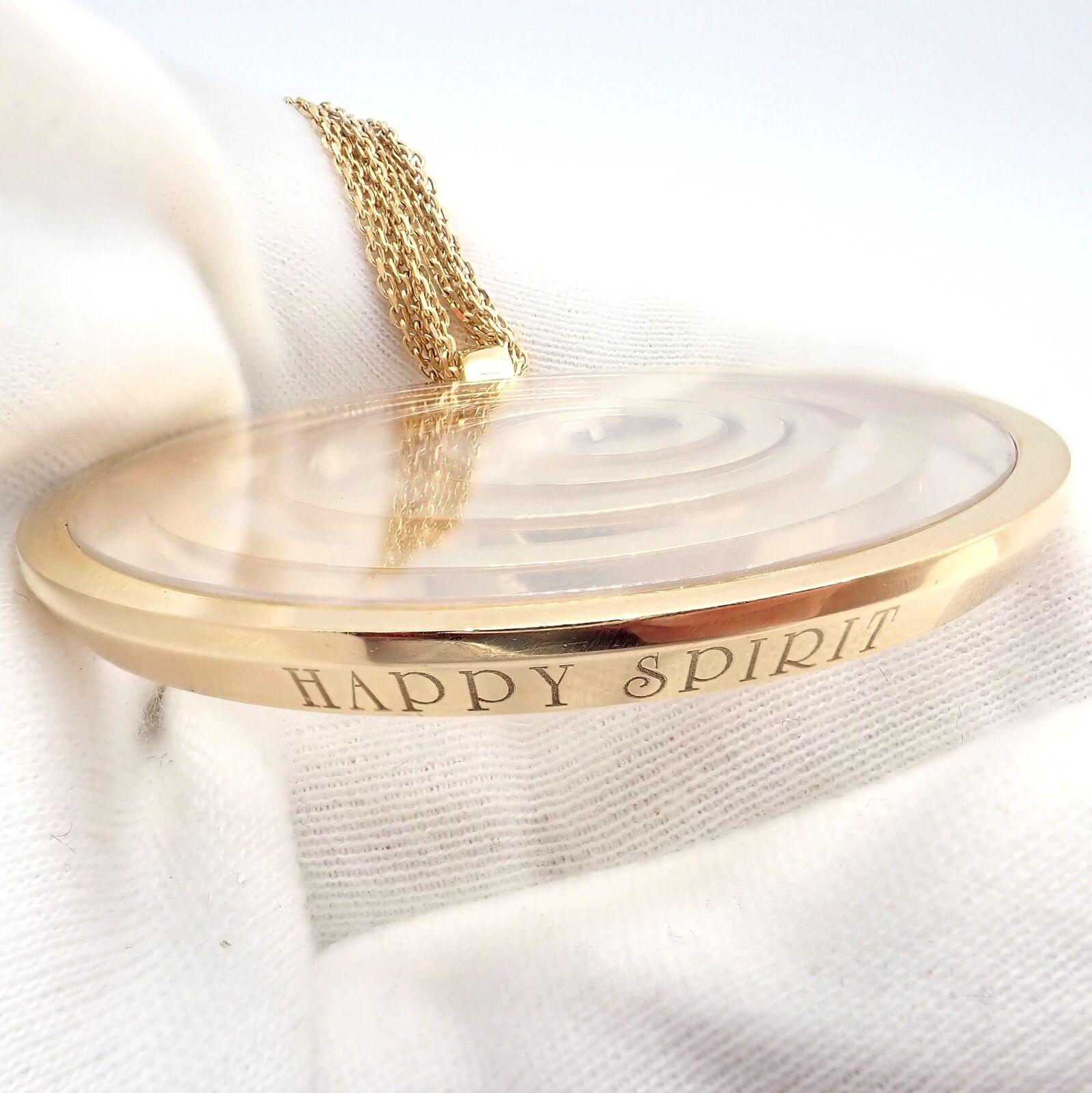 Chopard, collier pendentif Happy Spirit extra large à 5 brins en or jaune et diamants en vente 1