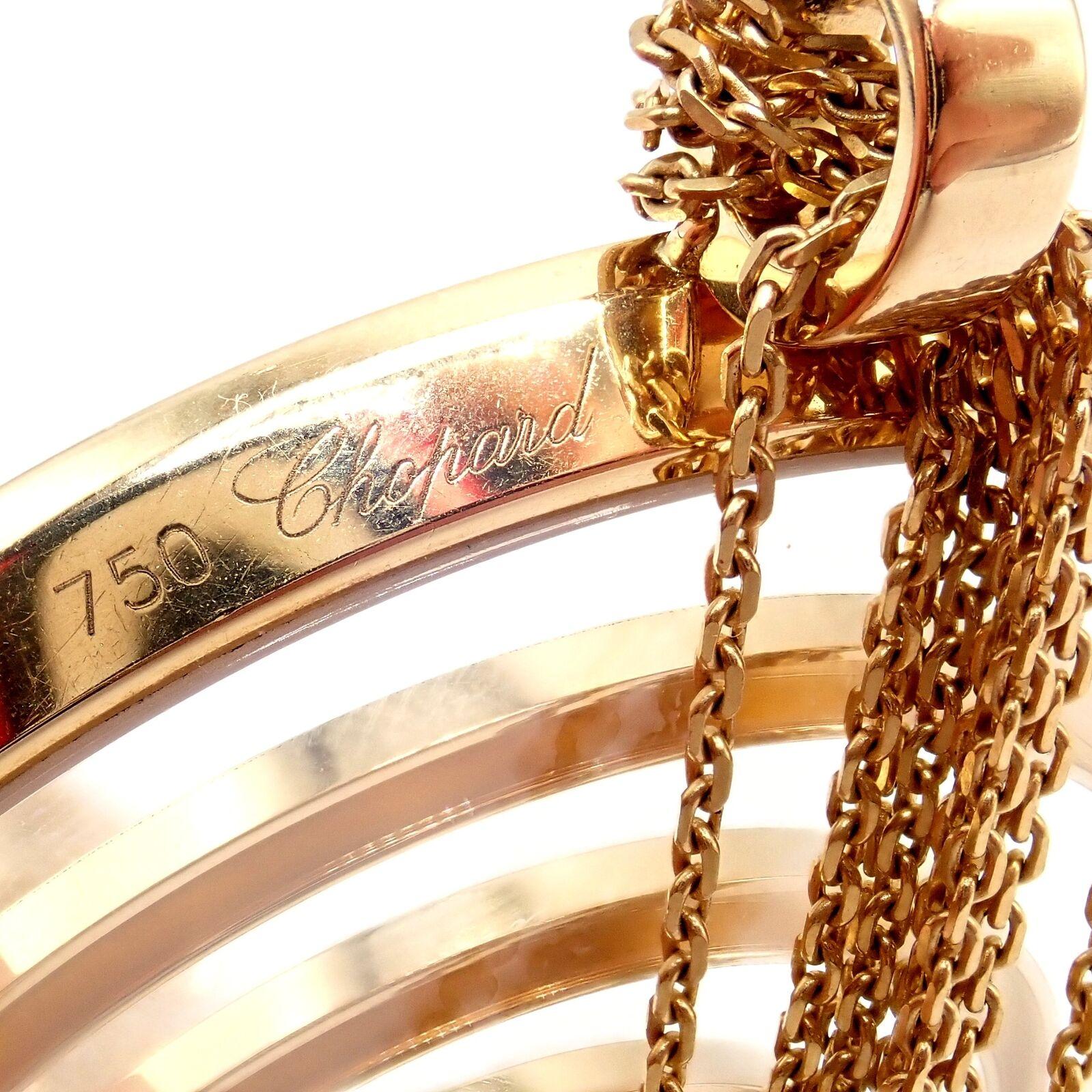 Chopard, collier pendentif Happy Spirit extra large à 5 brins en or jaune et diamants en vente 4