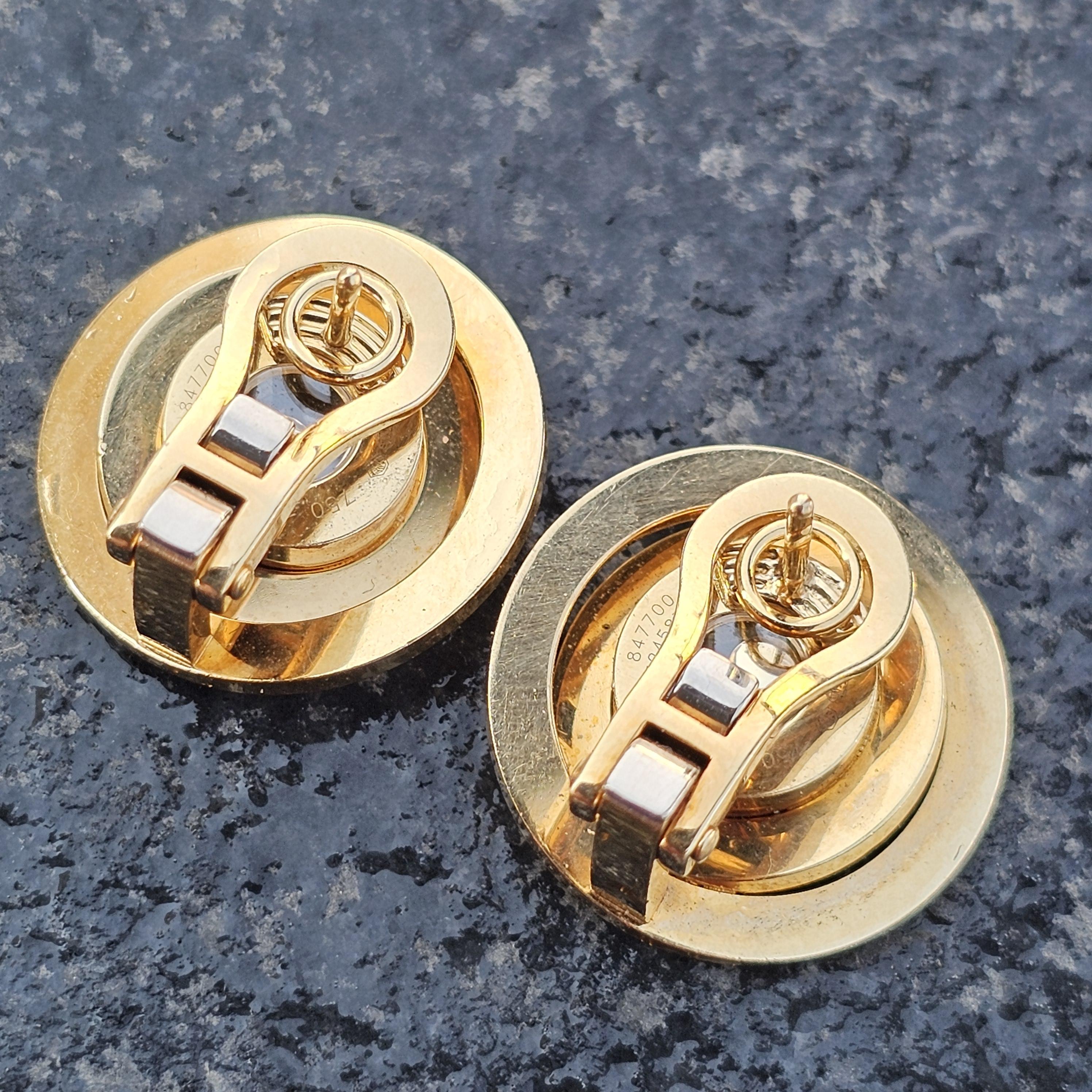 Chopard Happy Spirit Range 3 Cirlces Diamond Earrings 18k Yellow gold 22.3g en venta 3