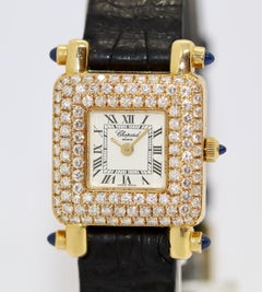 Chopard Happy Sport 18 Karat Gold Diamond and Sapphire Ladies Watch Ref. 419-1