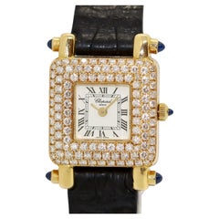 Chopard Happy Sport Montre pour femme en or 18 carats, diamants et saphirs Réf. 419-1