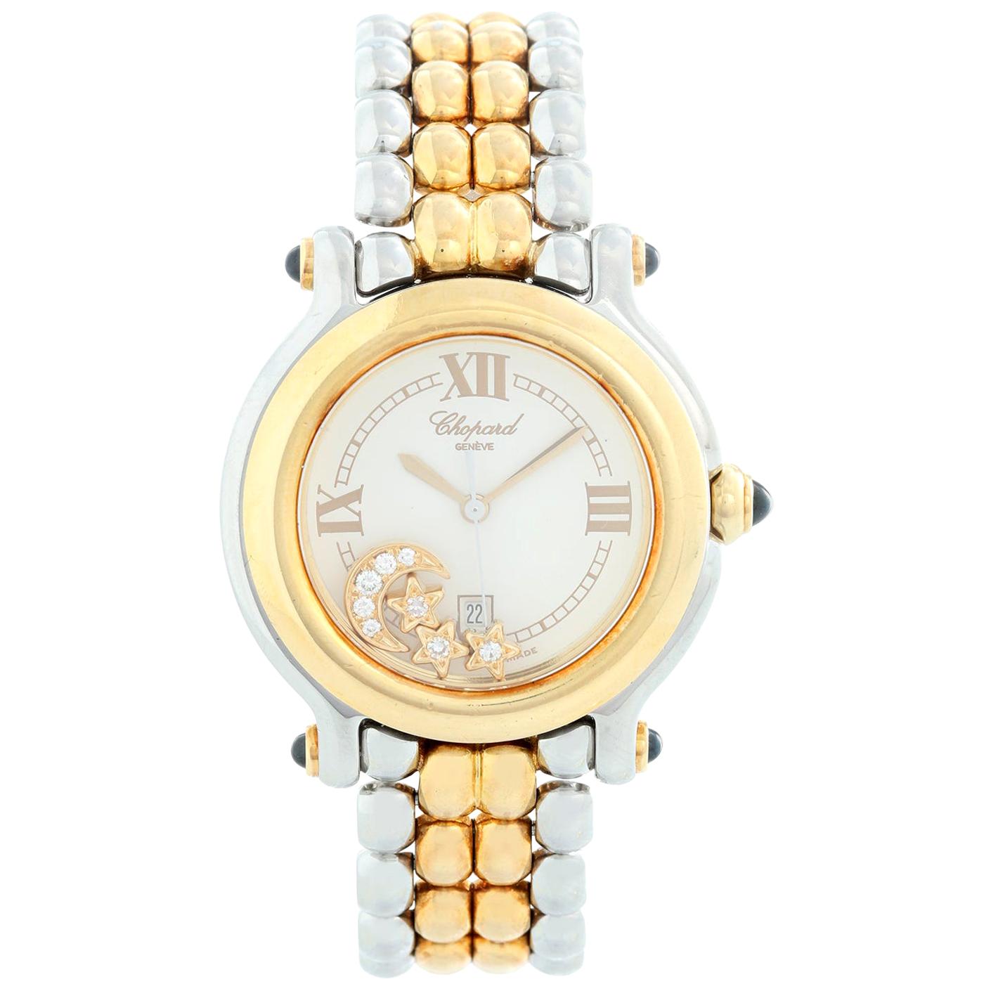 Chopard Happy Sport 18 Karat Yellow Gold and Stainless Steel Watch