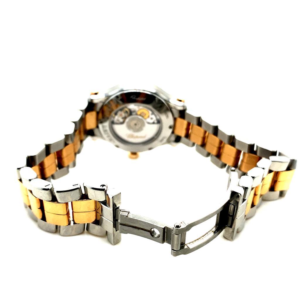 Chopard Happy Sport 18ct Rose Gold Steel Ladies Watch 8573 1