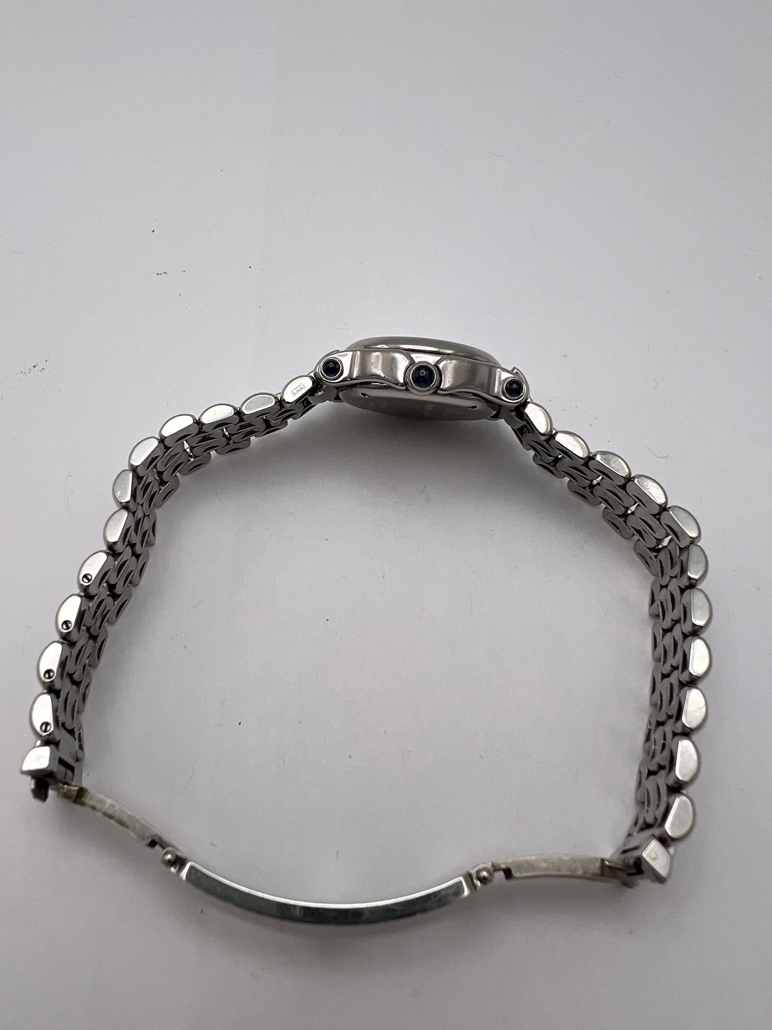 Chopard Happy Sport 26mm 5 Diamanti Galleggianti Quadrante Romano Bianco 27/8250-23 8245 in vendita 6