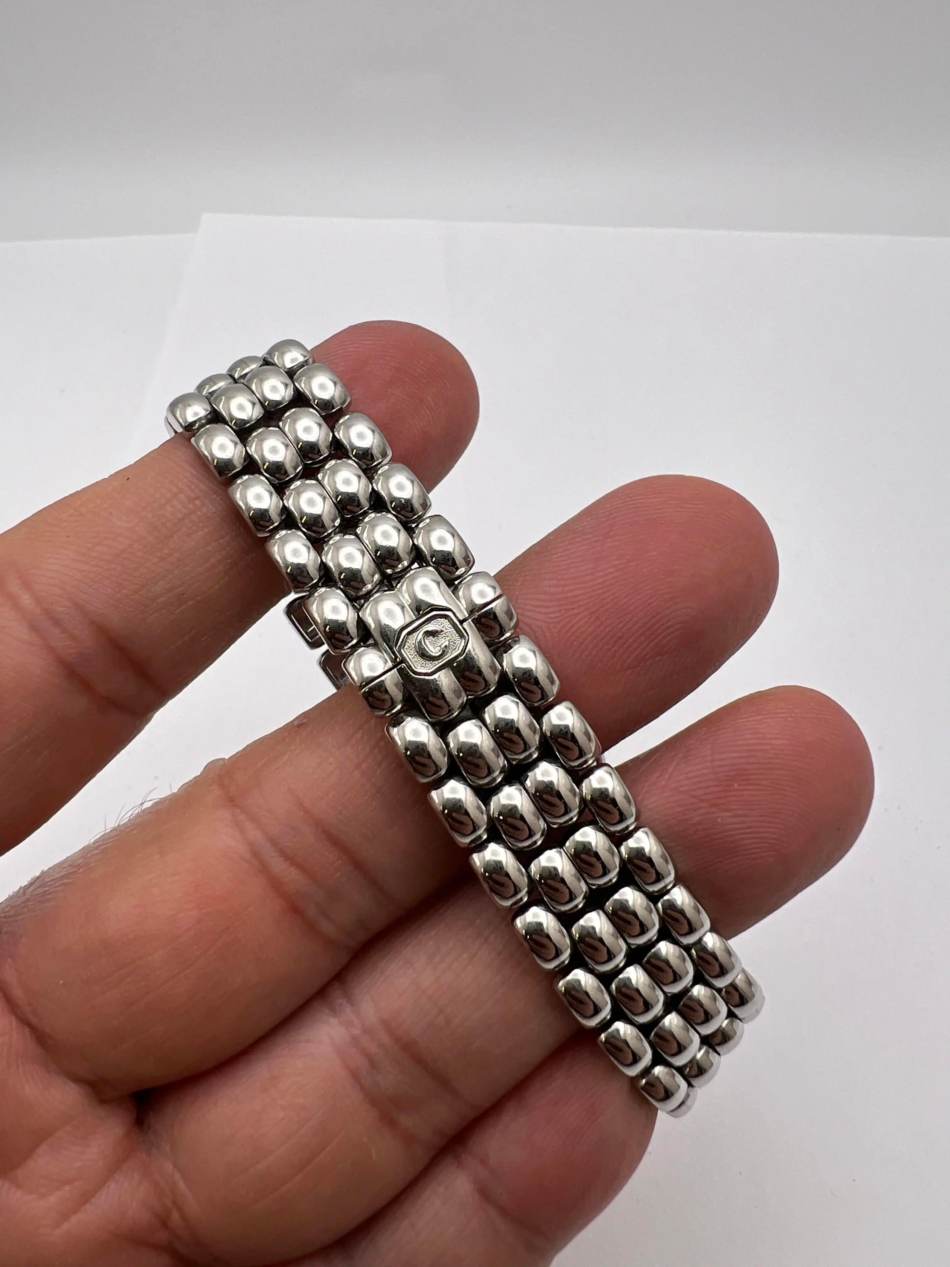 Chopard Happy Sport 26mm 5 Diamanti Galleggianti Quadrante Romano Bianco 27/8250-23 8245 in vendita 4