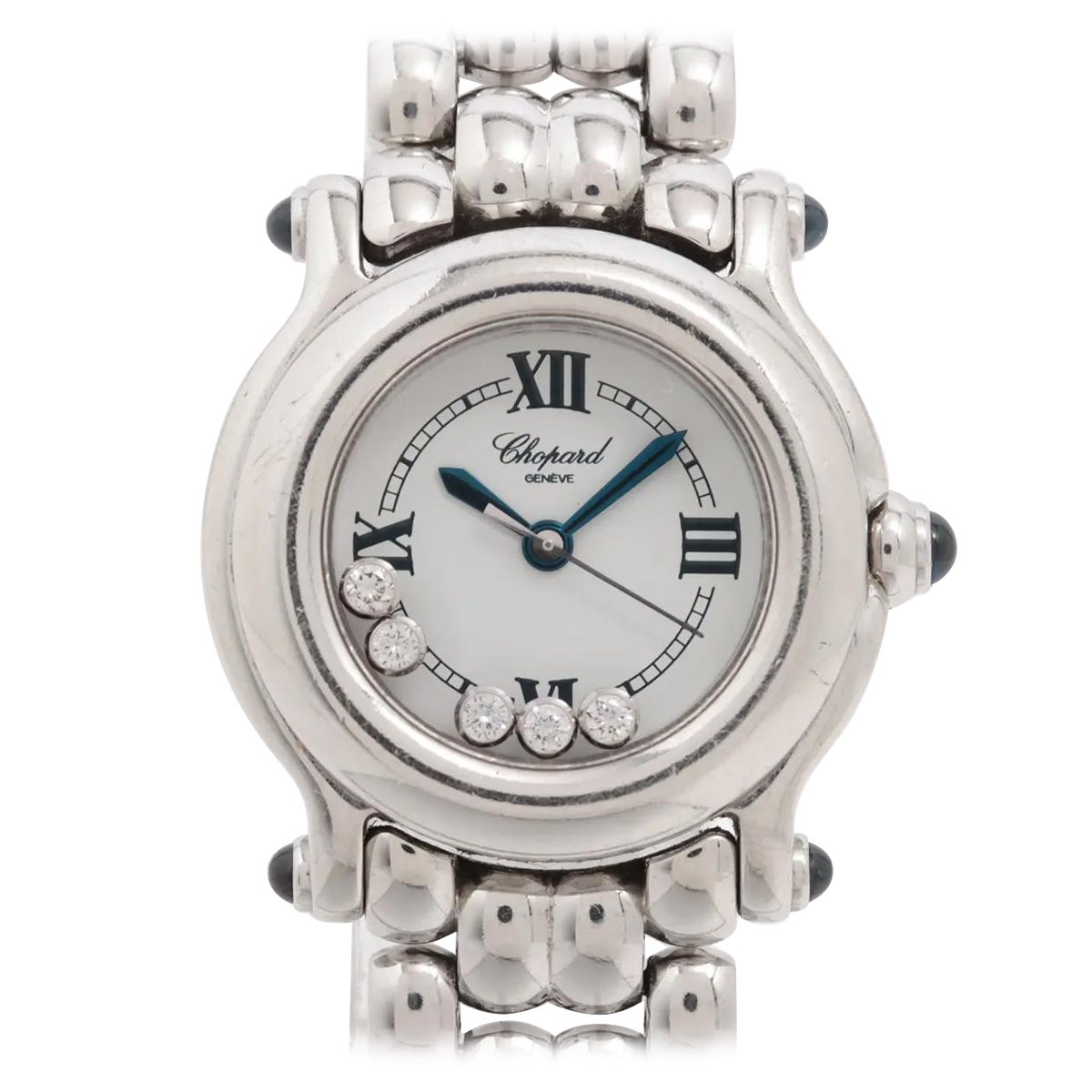 Chopard Happy Sport 26mm 5 Floating Diamonds White Roman Dial 27/8250-23 8245