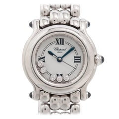 Chopard Happy Sport 26mm 5 Floating Diamonds White Roman Dial 27/8250-23 8245