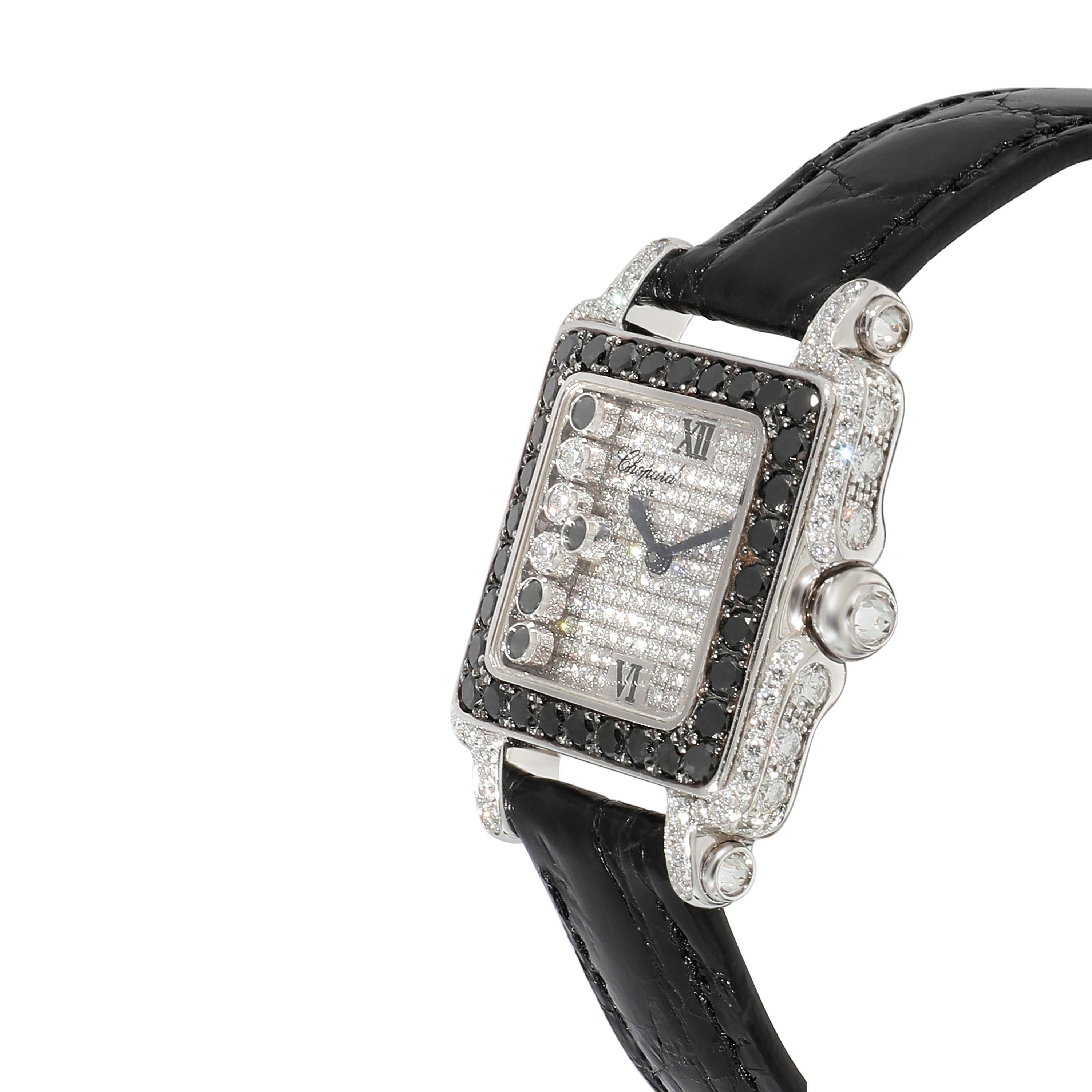 Chopard Happy Sport 27/6730-50 Women's Watch in 18k White Gold In Excellent Condition For Sale In New York, NY