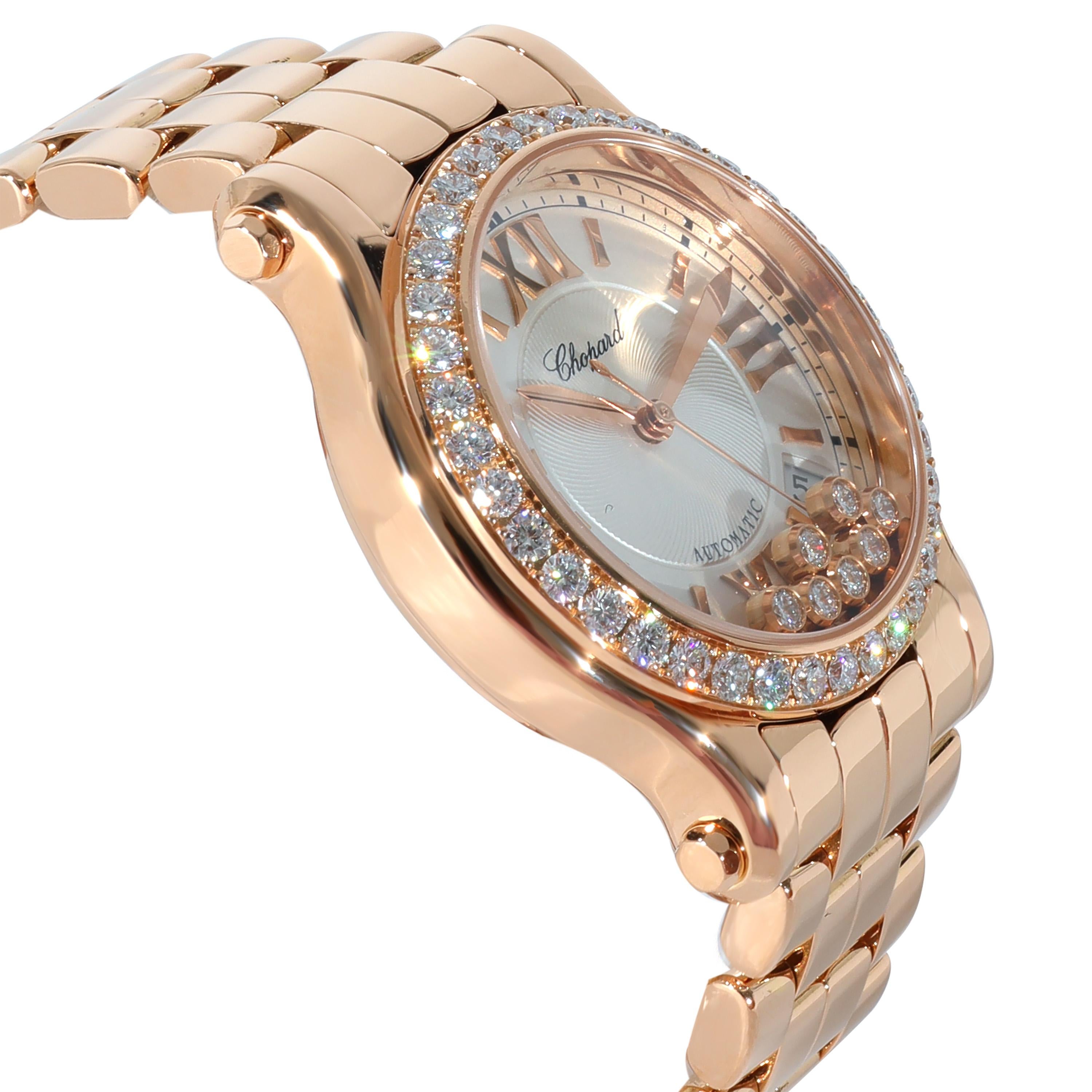 Chopard Happy Sport 274808-5004 Unisex Watch in 18 Karat Rose Gold In Excellent Condition In New York, NY