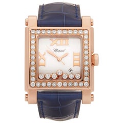 Chopard Happy Sport 275321-5002 Ladies Rose Gold 7 Diamond Watch