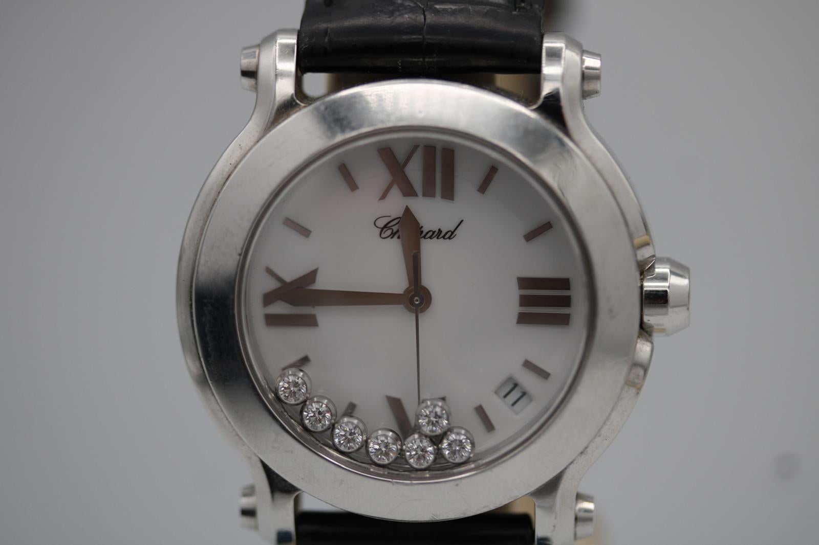 Chopard Happy Sport – 278475-3001 – 7 Floating Diamonds – 2013 – Full Set en vente 9