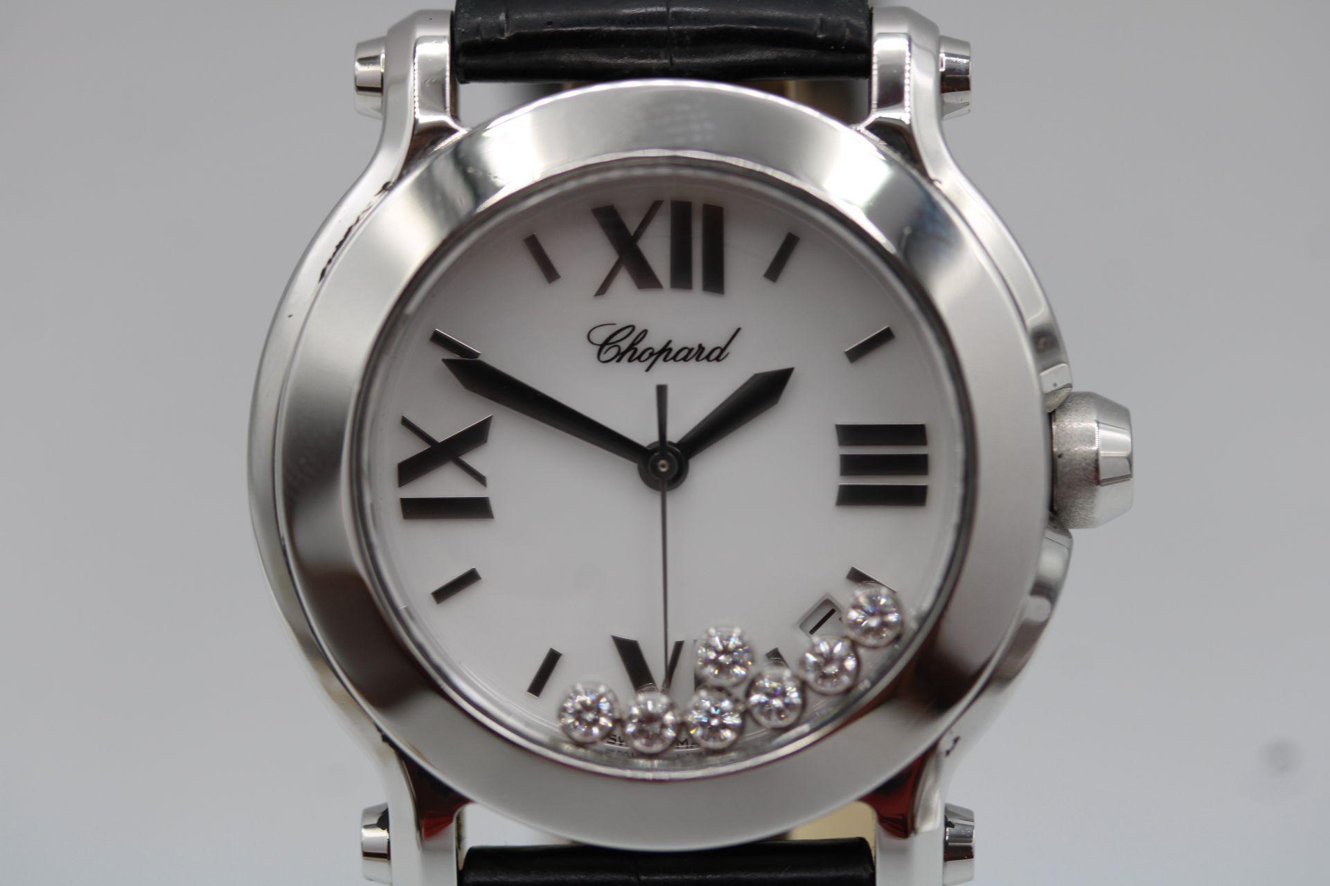 Chopard Happy Sport – 278475-3001 – 7 Floating Diamonds – 2013 – Full Set im Angebot 11