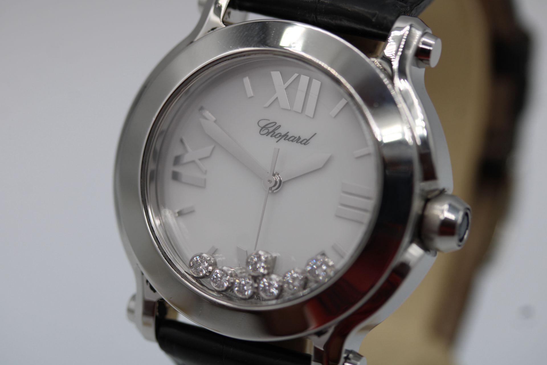 Chopard Happy Sport – 278475-3001 – 7 Floating Diamonds – 2013 – Full Set im Angebot 1
