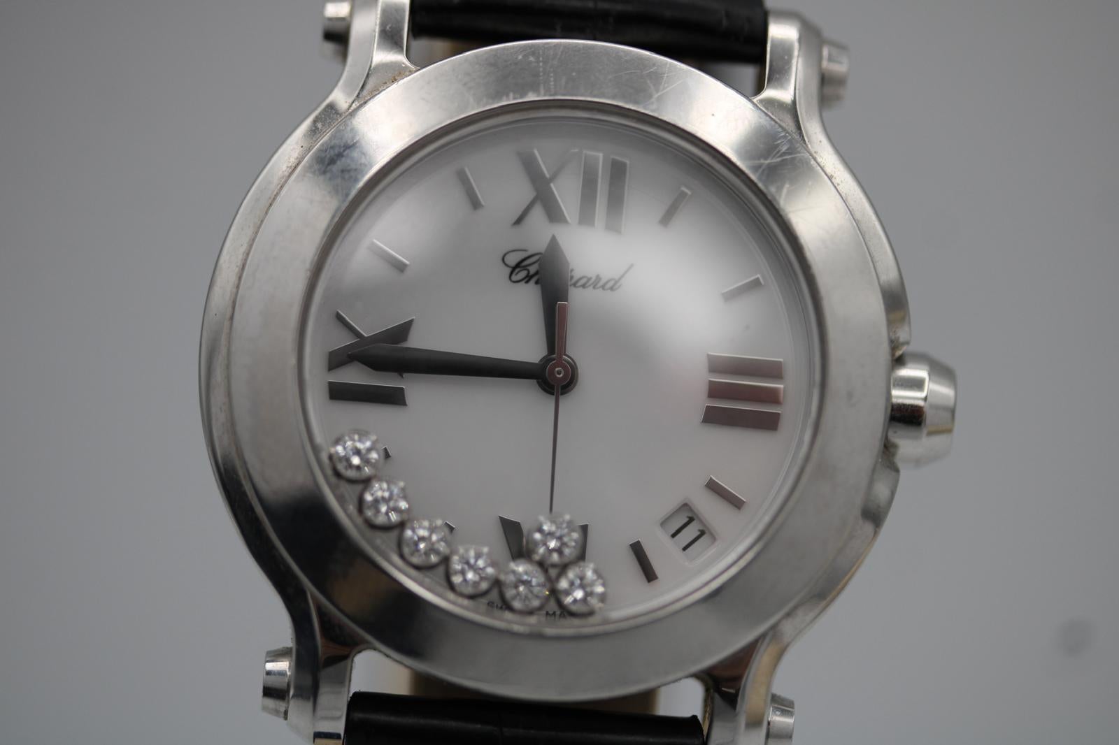 Chopard Happy Sport – 278475-3001 – 7 Floating Diamonds – 2013 – Full Set en vente 3