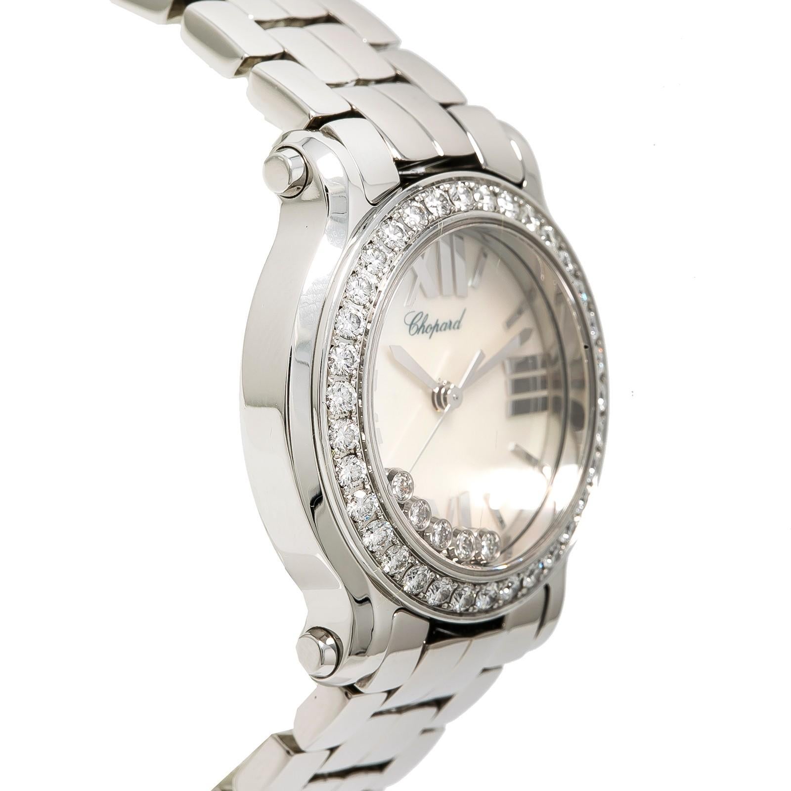 Contemporary Chopard Happy Sport 278509-3010 w/ 6 mm Band, Stainless-Steel Bezel & Mother-Of-