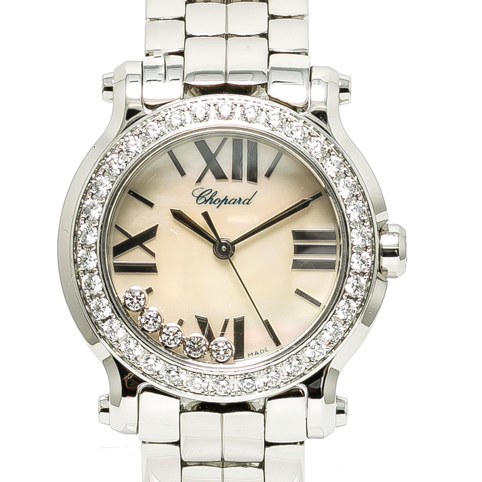 Chopard Happy Sport 278509-3010 w/ 6 mm Band, Stainless-Steel Bezel & Mother-Of- In Excellent Condition In Miami, FL