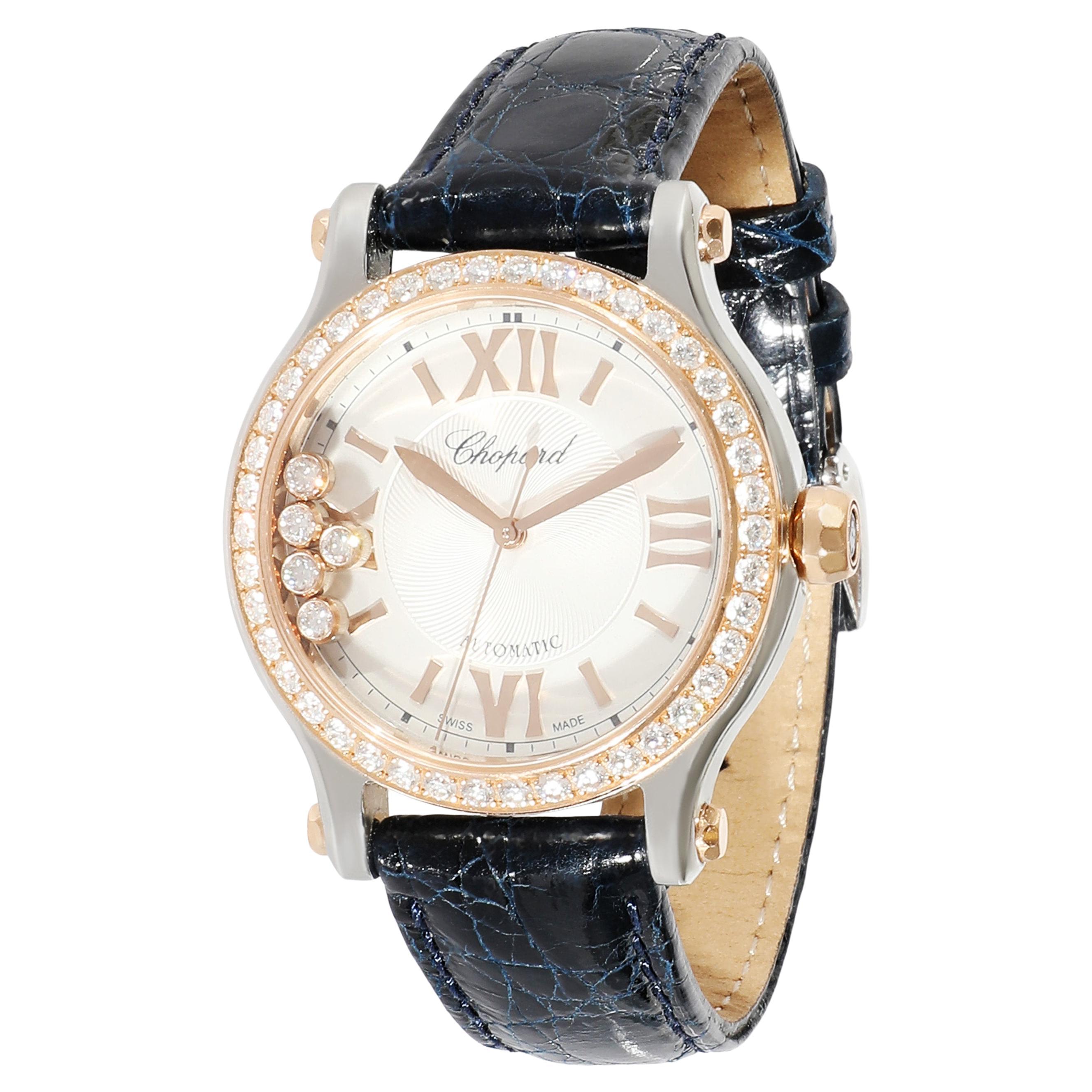 Chopard Happy Sport 278608-6003 Women's Watch in  Stainless Steel/Rose Gold