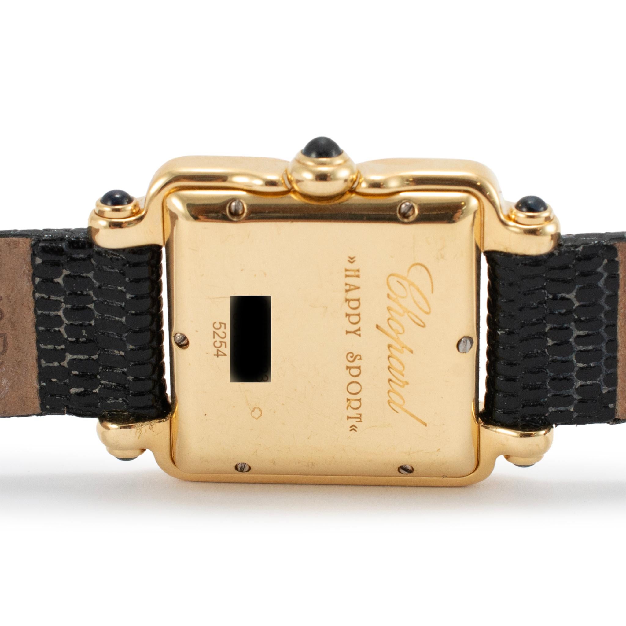 Chopard Happy Sport 27MM 27/6679-23 7 schwebende Diamanten 18K Gelbgold Uhr Damen
