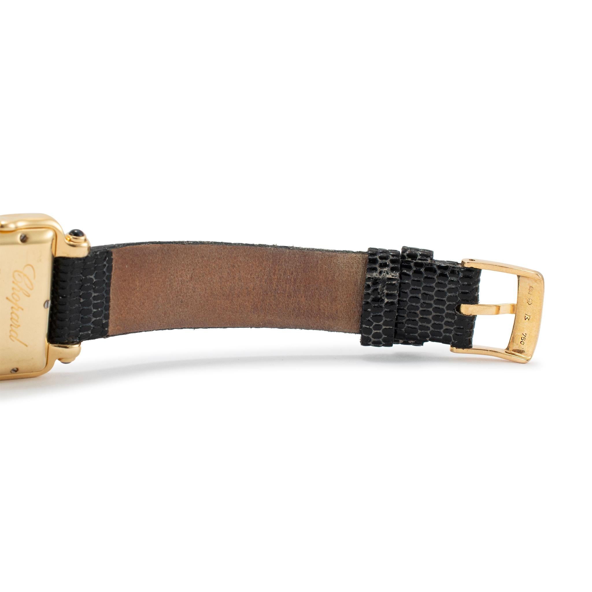 Chopard Happy Sport 27MM 27/6679-23 7 schwebende Diamanten 18K Gelbgold Uhr 1
