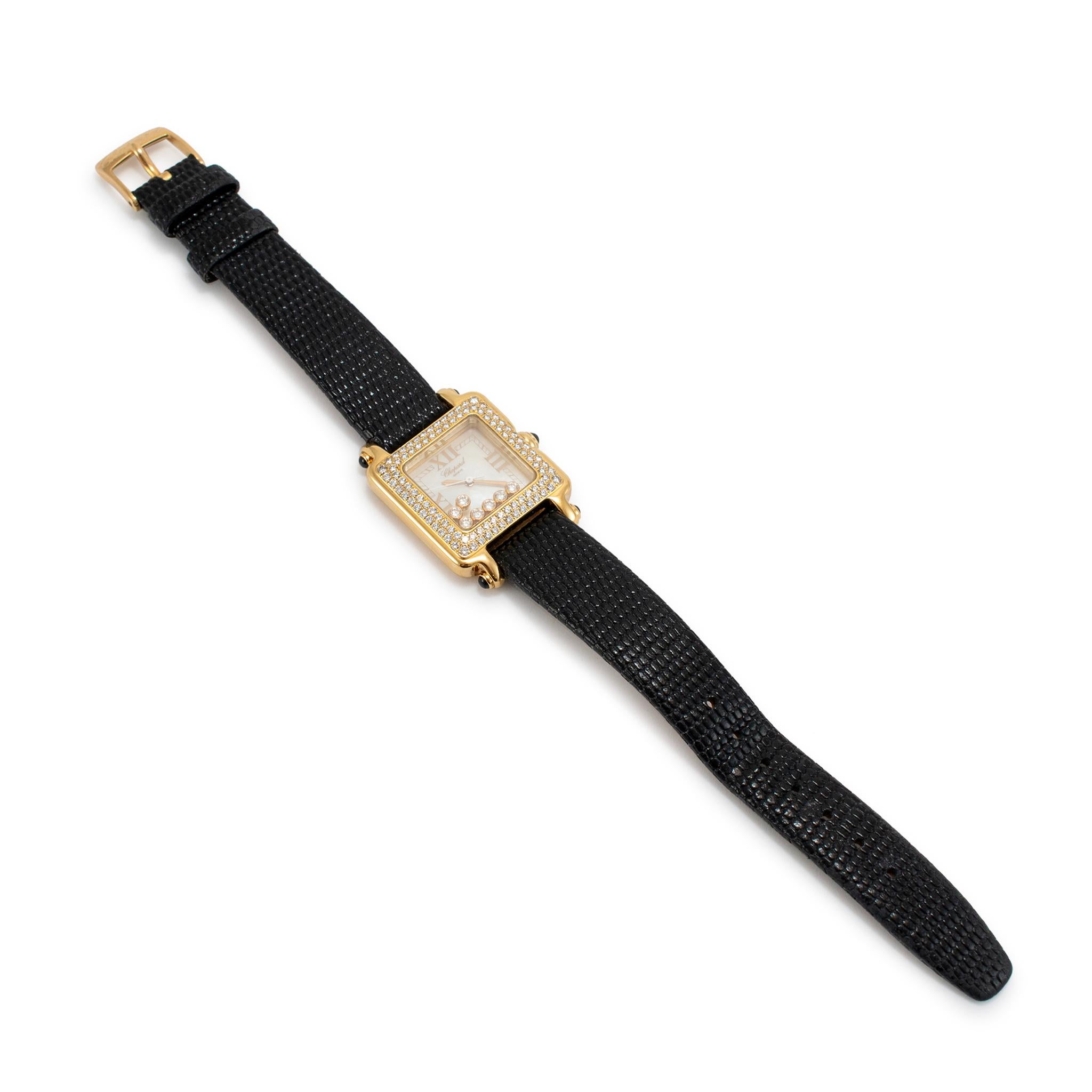 Chopard Happy Sport 27MM 27/6679-23 7 schwebende Diamanten 18K Gelbgold Uhr 4