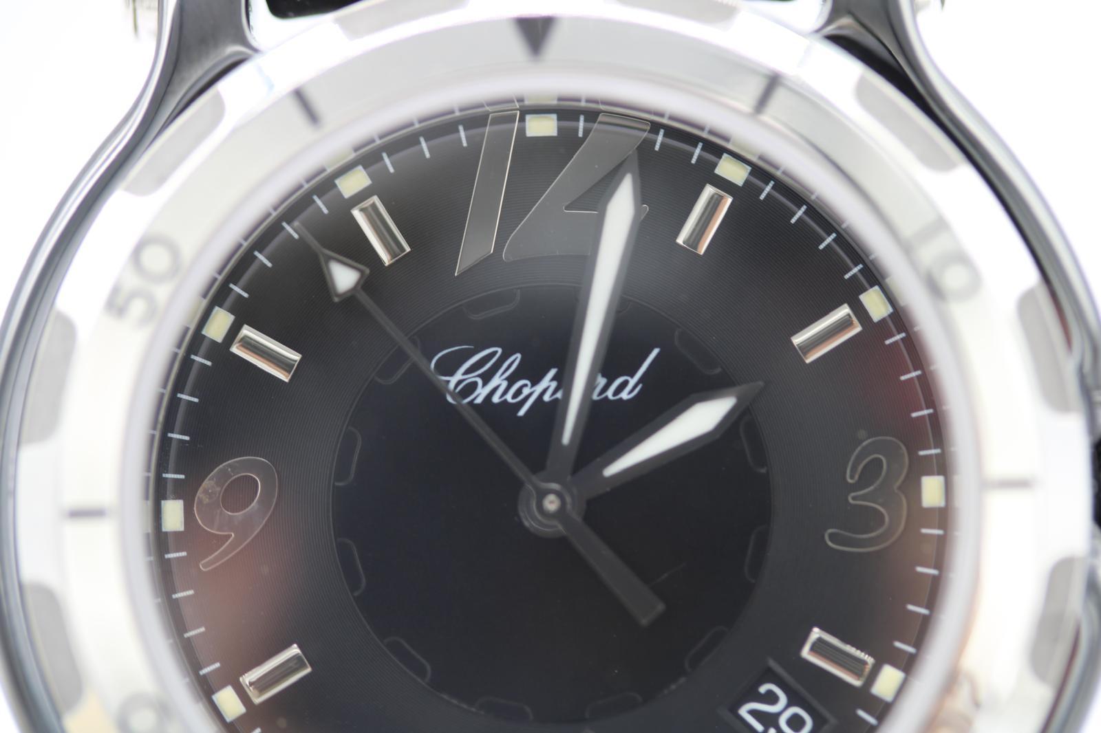 Chopard Happy Sport 28/8507 Cerámica Negra Diamantes Flotantes  Juego completo en venta 2