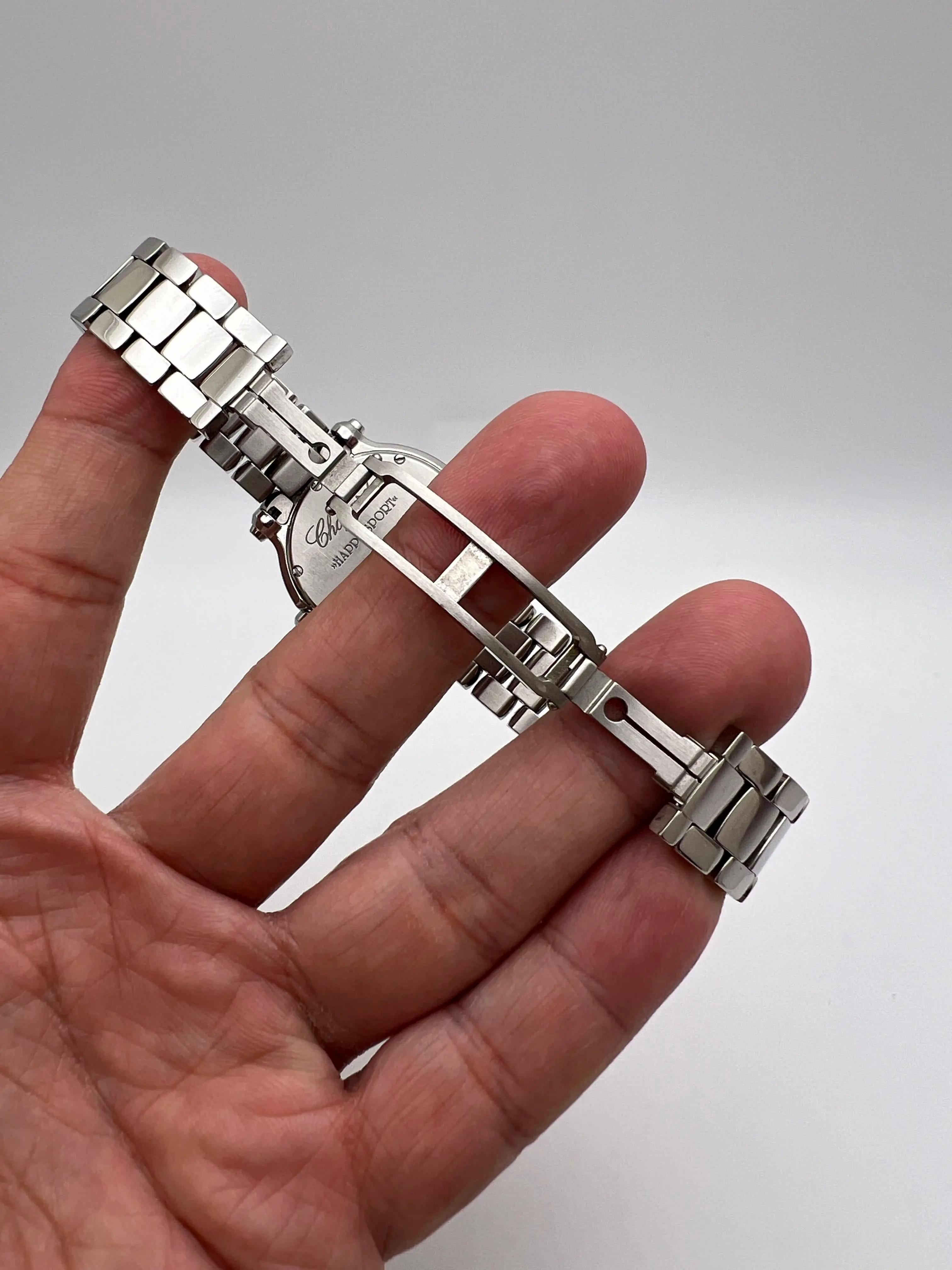 Chopard Happy Sport 30mm Mother Of Pearl Dial 5 Floating Sapphire Quartz 8509 For Sale 6