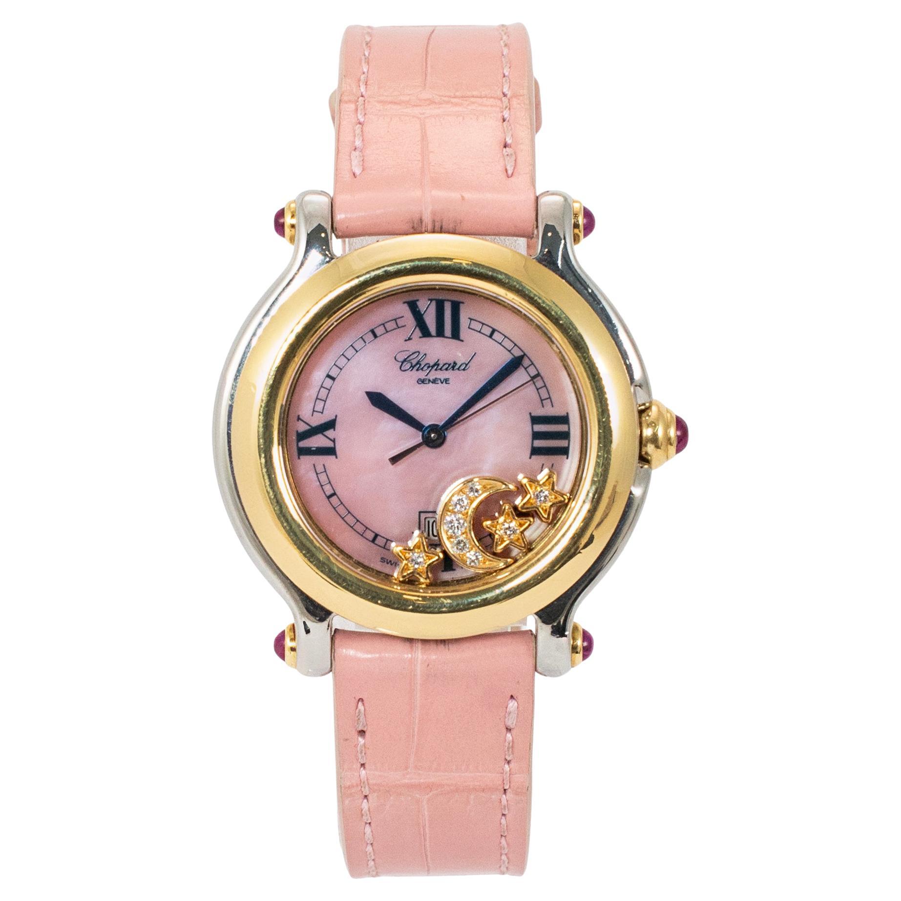 Chopard Happy Sport 32MM 2718239-42 Diamond Stars
Moon Pink Mop S/S 18K Watch