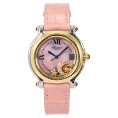 Chopard Happy Sport 32MM 2718239-42 Diamond Stars & Moon Pink Mop S/S 18K Watch