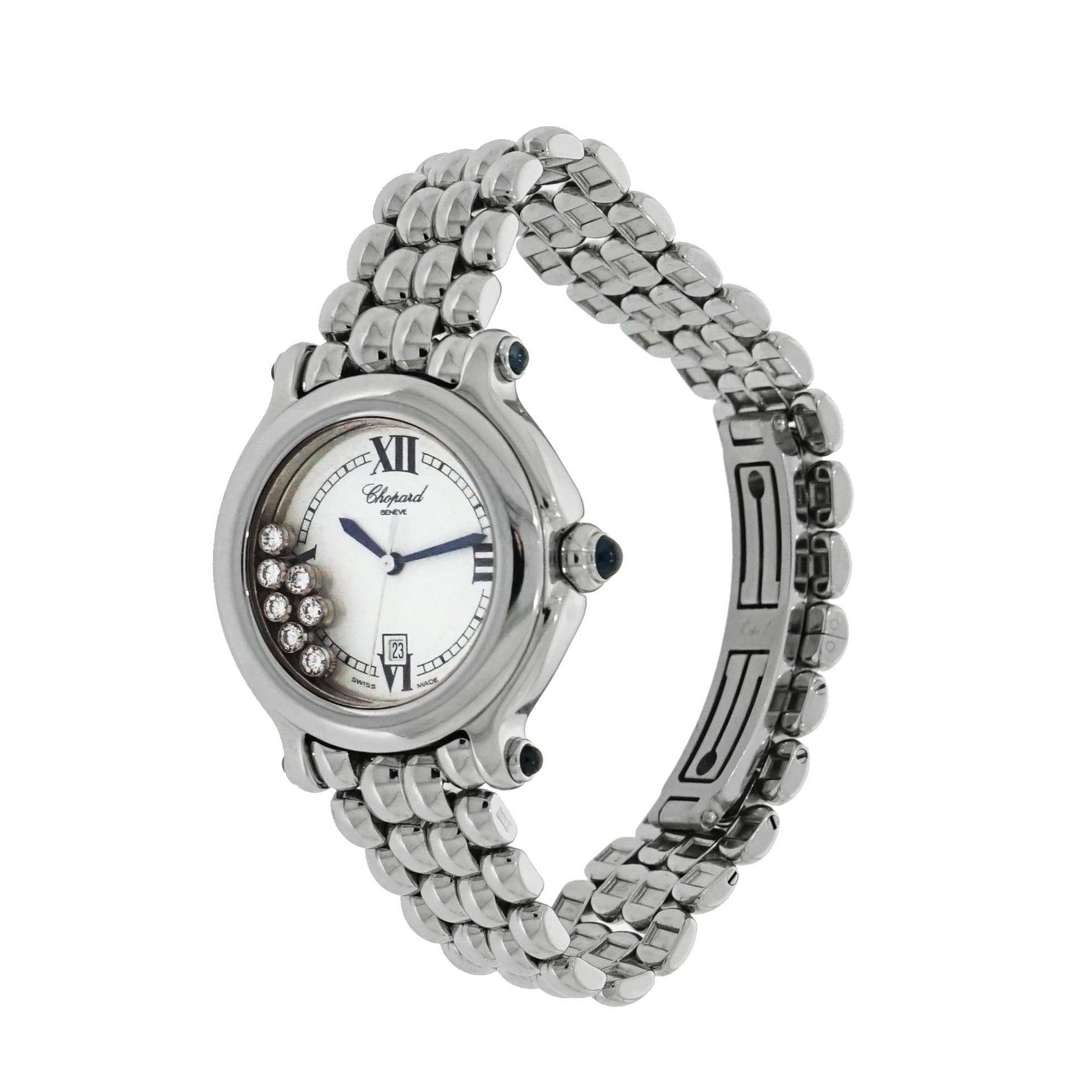 Round Cut Chopard Happy Sport Stainless Steel