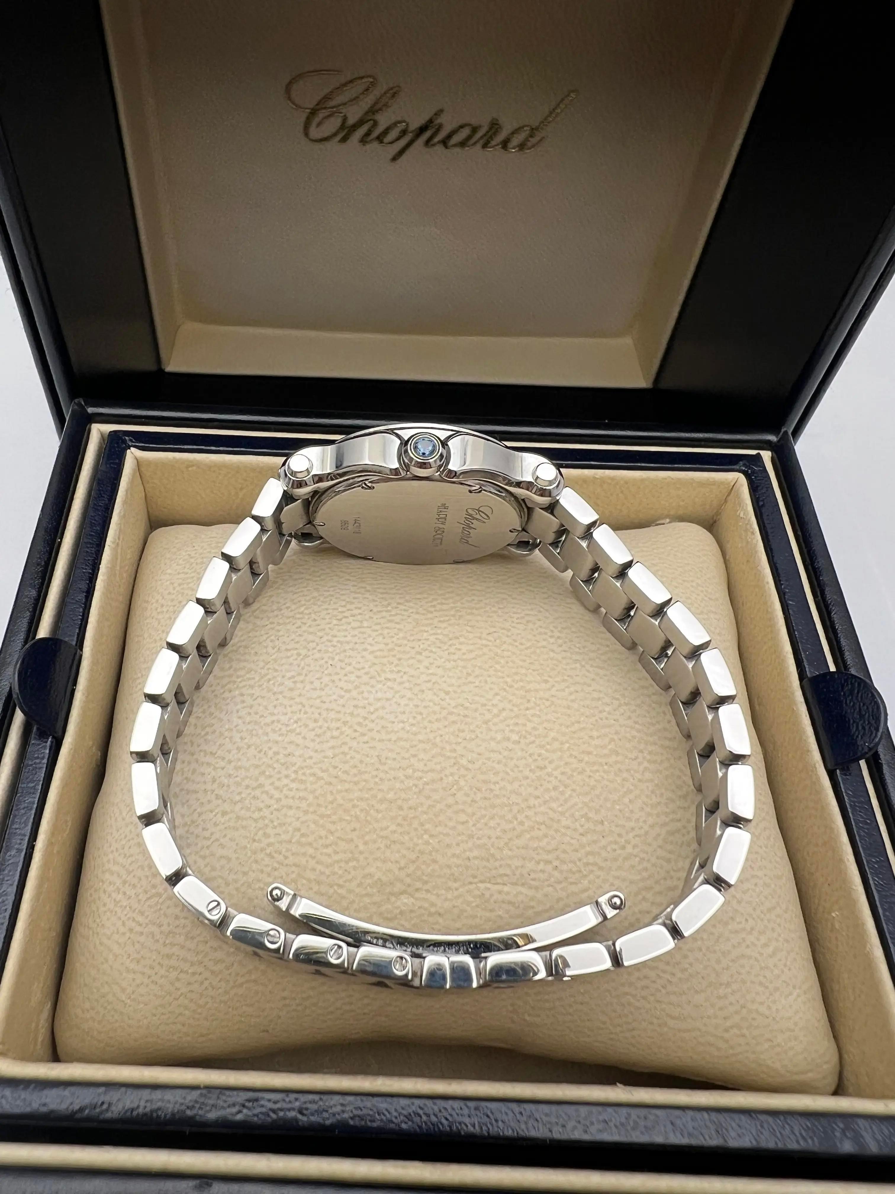 Chopard Happy Sport 5 Diamond 30mm White Roman Dial Box Set 278509-3002 en vente 6