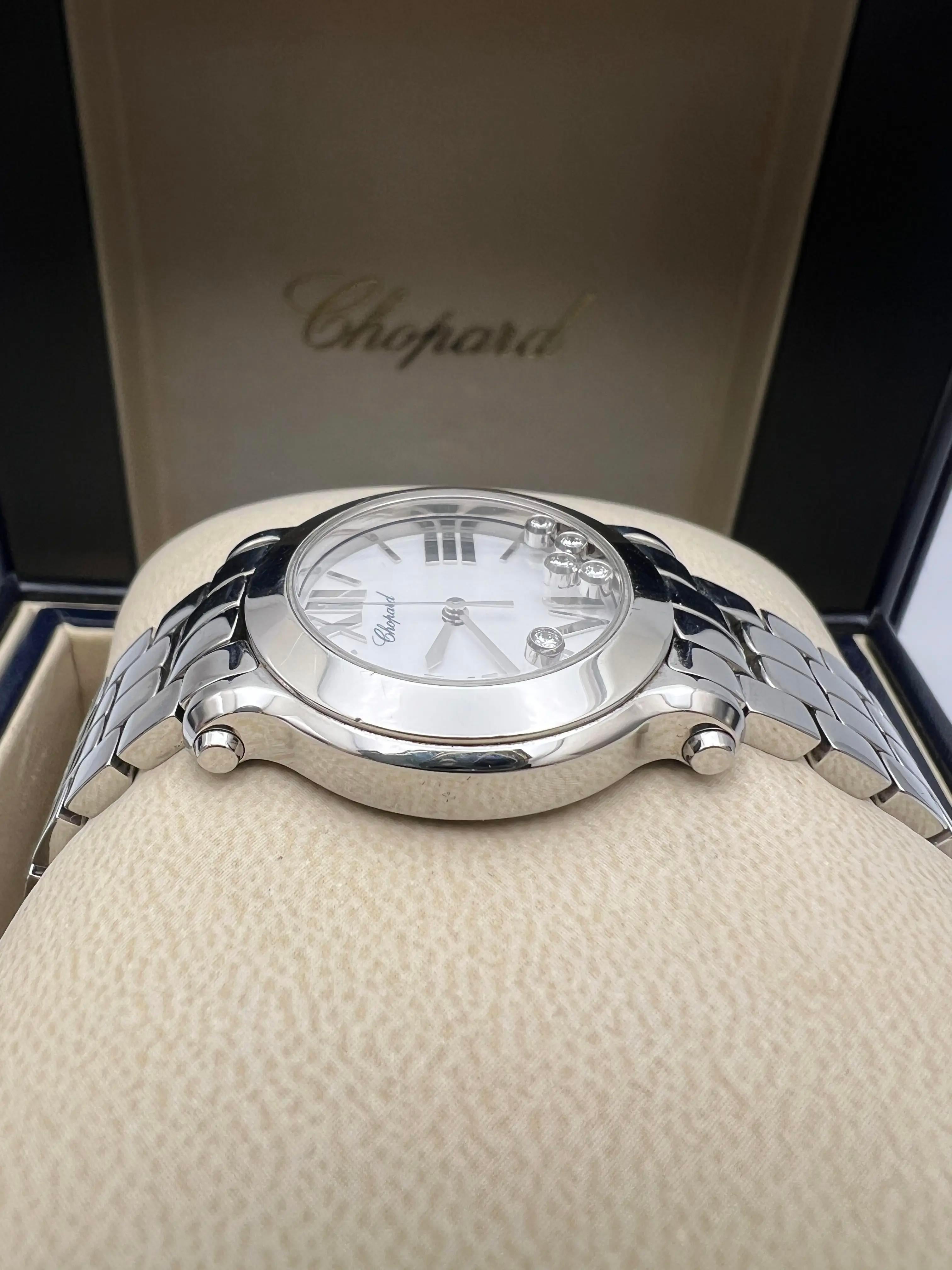 Chopard Happy Sport 5 Diamond 30mm White Roman Dial Box Set 278509-3002 en vente 4