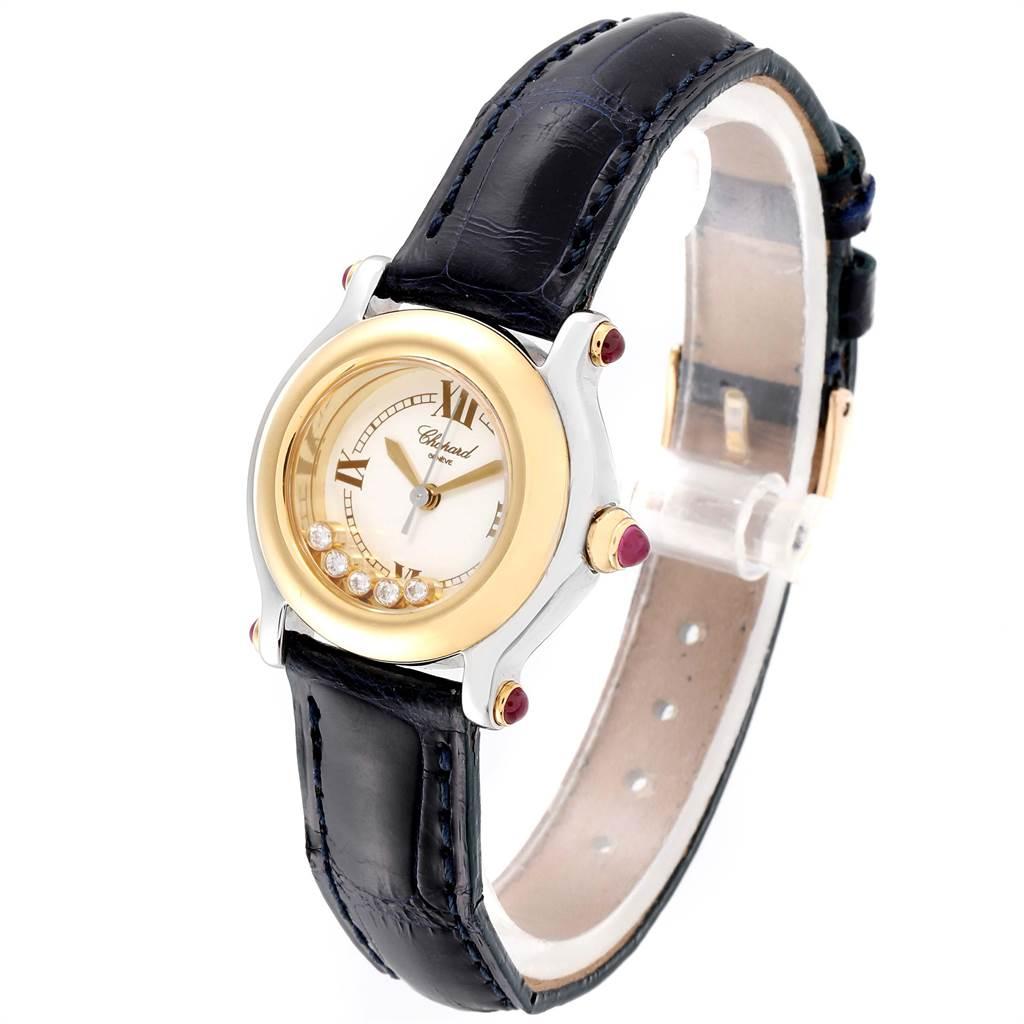 Women's Chopard Happy Sport 5 Floating Diamond Yellow Gold Steel Watch 8246
