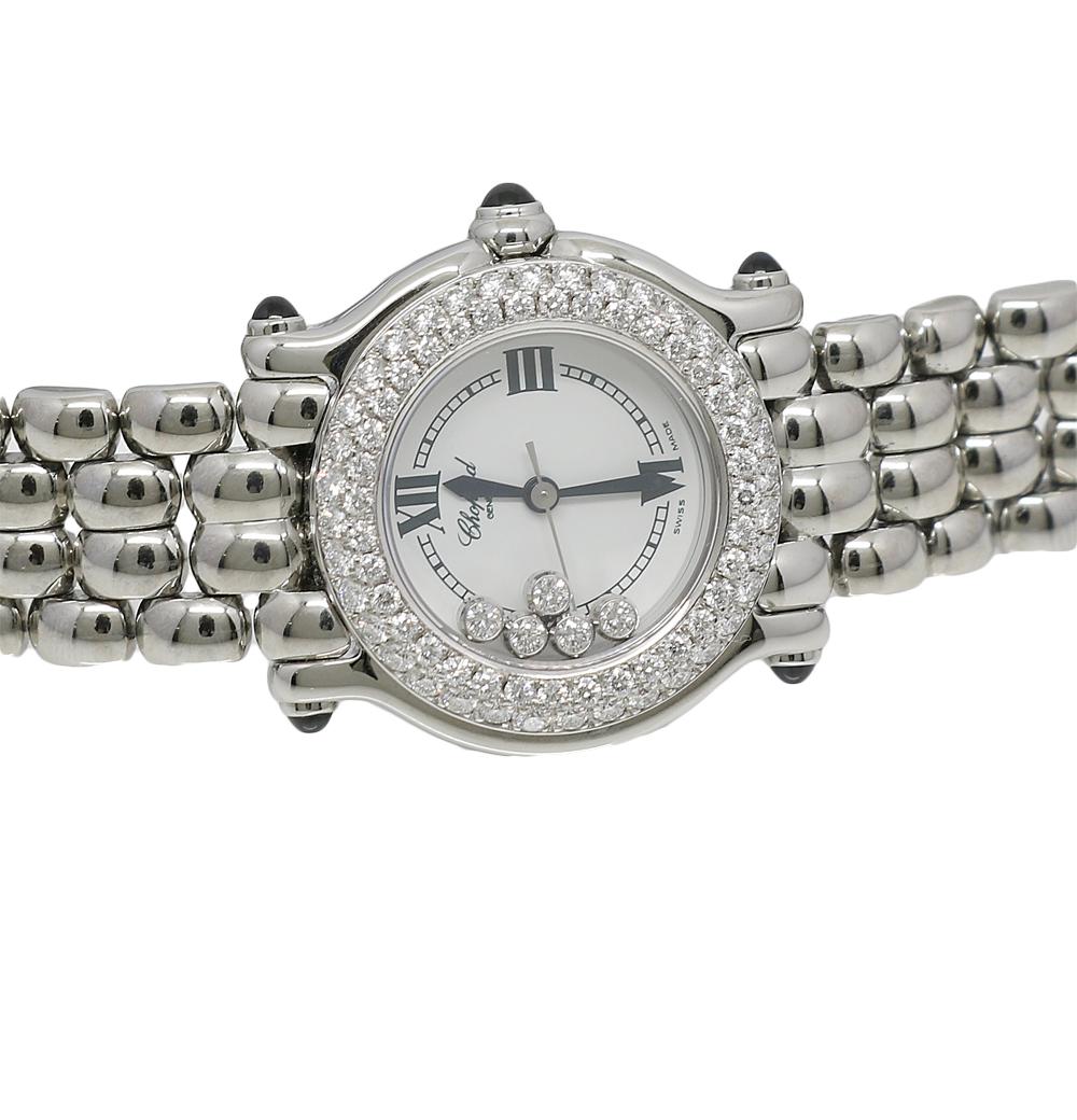 Women's Chopard Happy Sport 8245 1.79 Carat Stainless Steel Diamond Watch For Sale