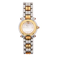 Chopard Happy Sport 8246 Two-Tone Floating Diamond and Ruby 1990 Vintage Watch