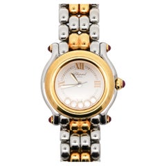 Chopard Happy Sport 8246 Two-Tone Floating Diamond and Ruby 1990 Vintage Watch
