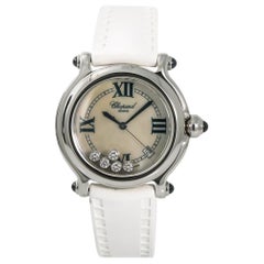 Chopard Happy Sport 8347 Womens Quartz Watch Mother of Pearl Dial Stainless