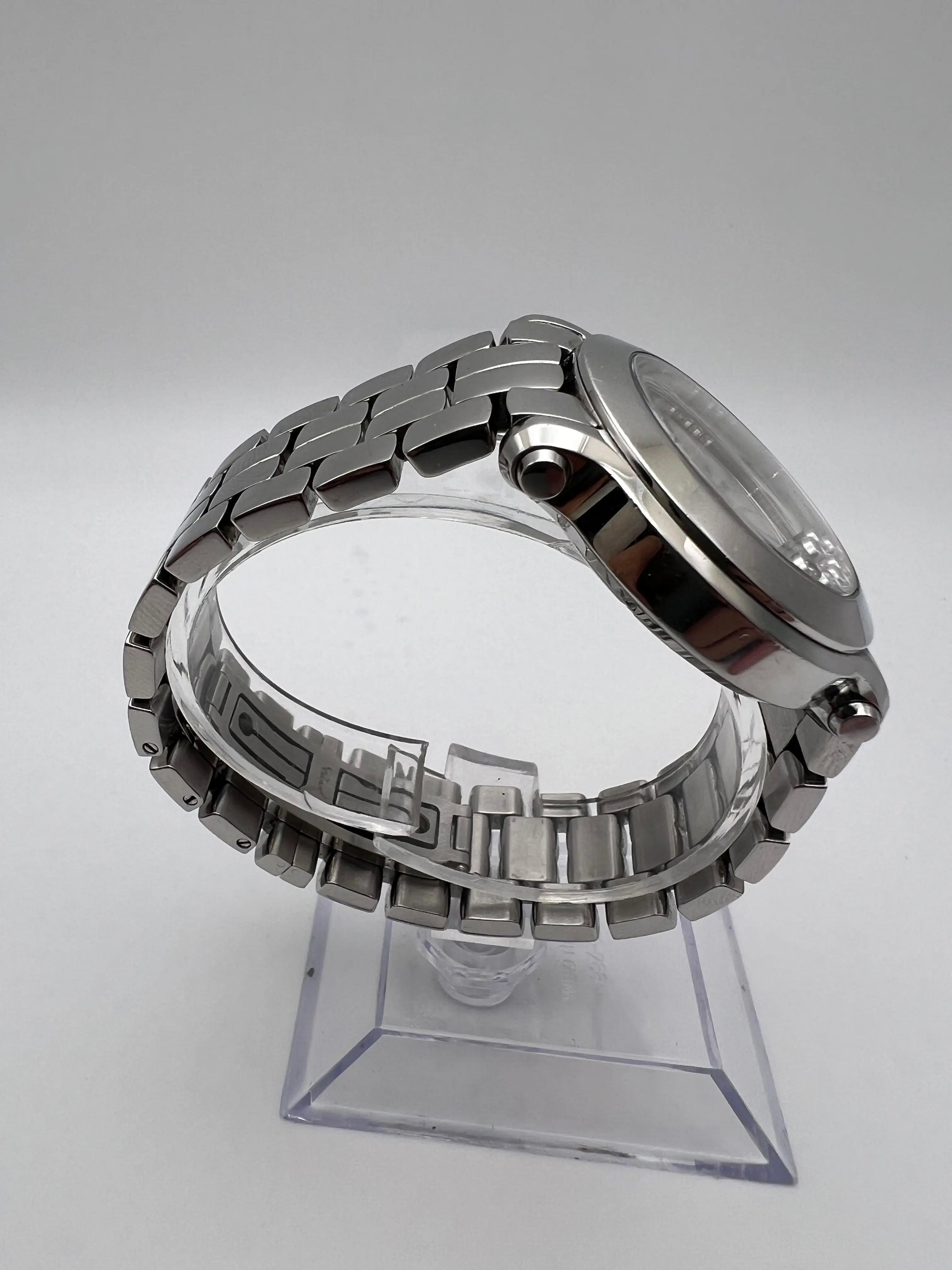 Chopard Happy Sport 8475 36mm Acier 7 Diamants flottants Cadran blanc en vente 2