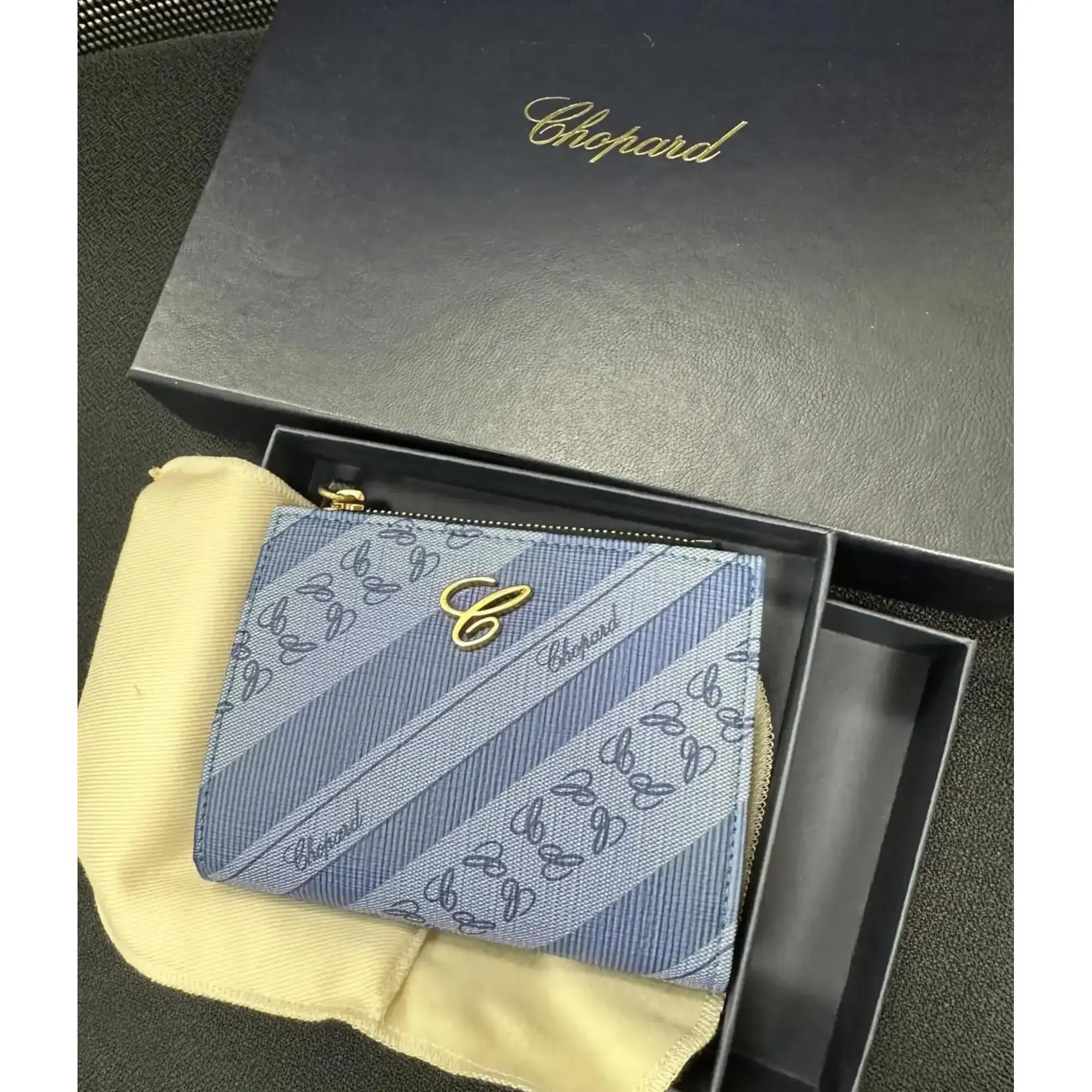 Chopard Happy Sport Blue Canvas Medium Wallet 95015-0549 For Sale 1
