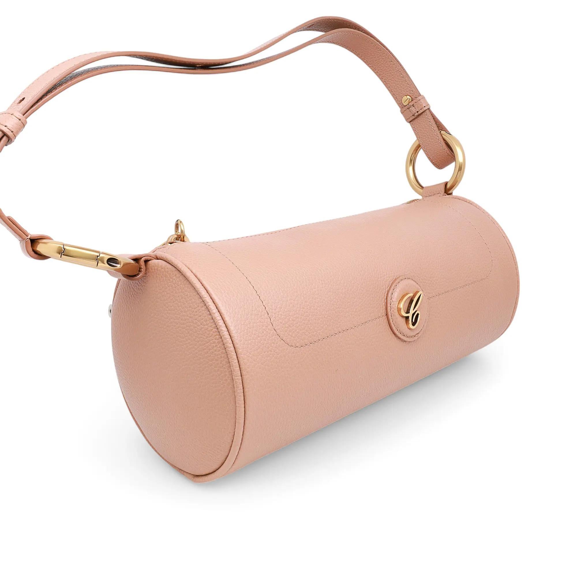 Chopard Happy Sport Camel Grained Leather Mini Shoulder Bag 95000-1202 In New Condition For Sale In New York, NY
