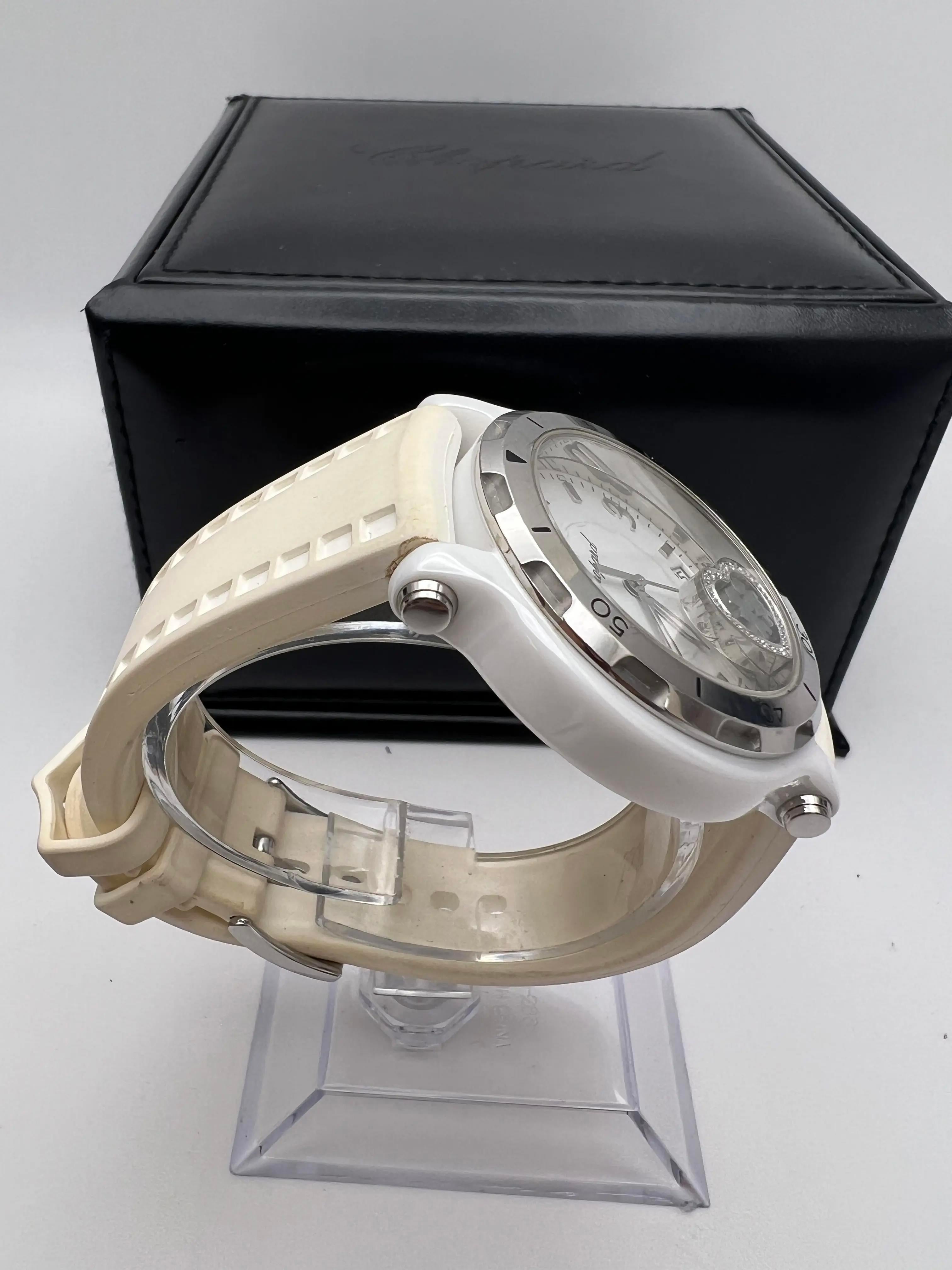 Chopard Happy Sport Ceramic Floating Heart Valentine Edition 288507-9021 B&P For Sale 3