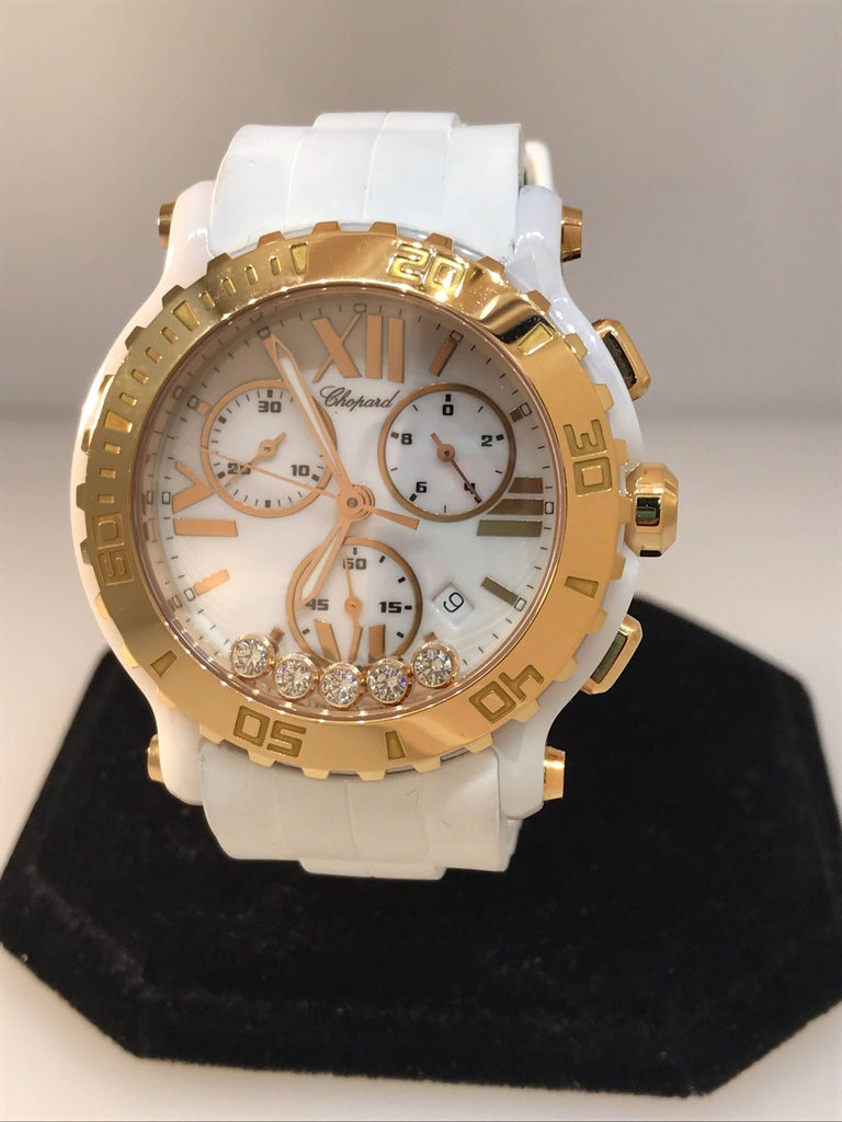 Chopard Happy Sport Chronograph Rose Gold Bezel Dial ...